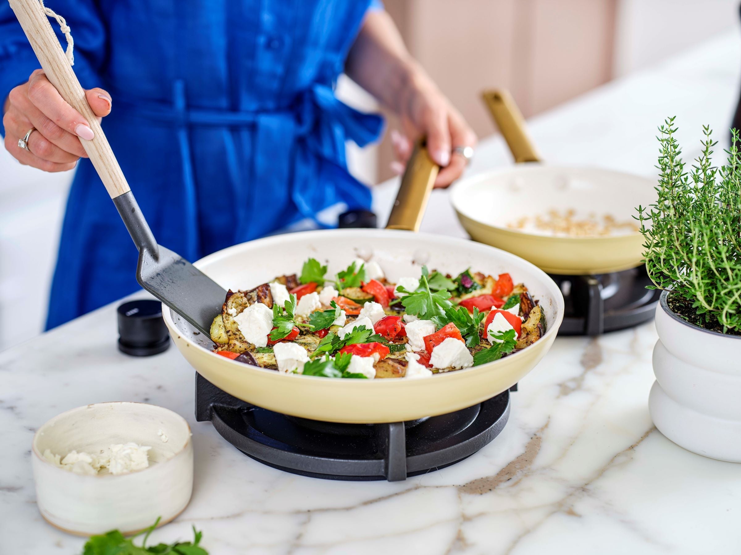 Frittata met mediterrane groenten en feta