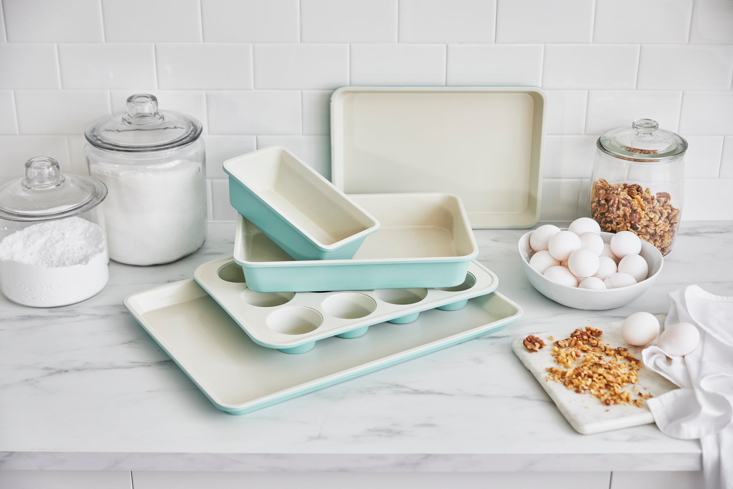 bakvormen turquoise cakevorm donutplaat koekjesplaat