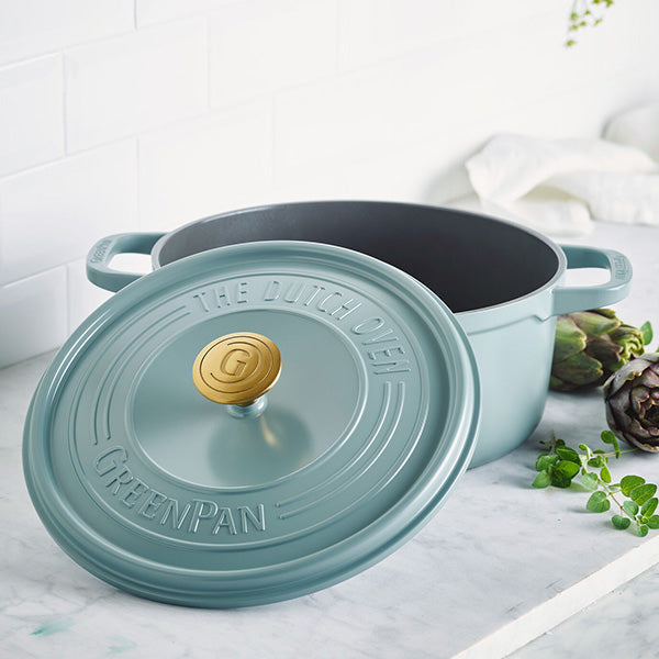 stoofpot met deksel blauw