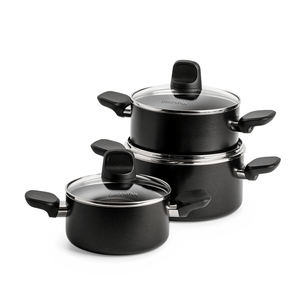 Greenpan Memphis Kookpannen 16cm 18cm 20cm Keramisch inductie pfas-vrij  vooraanzicht