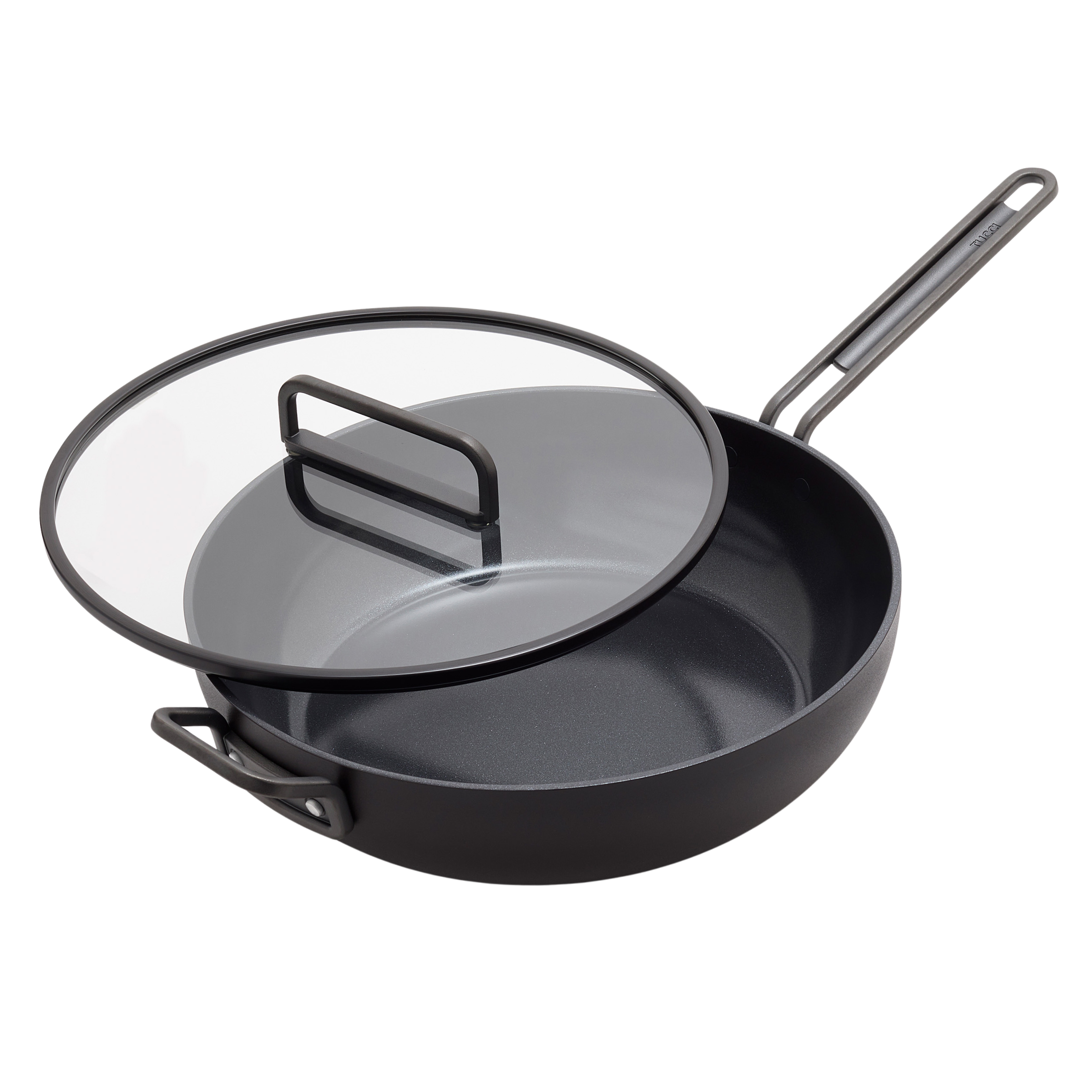 GreenPan™ Stanley Tucci™ Ceramic Nonstick 6.5QT/33cm Stanley Pan with Lid, Milano  Black
