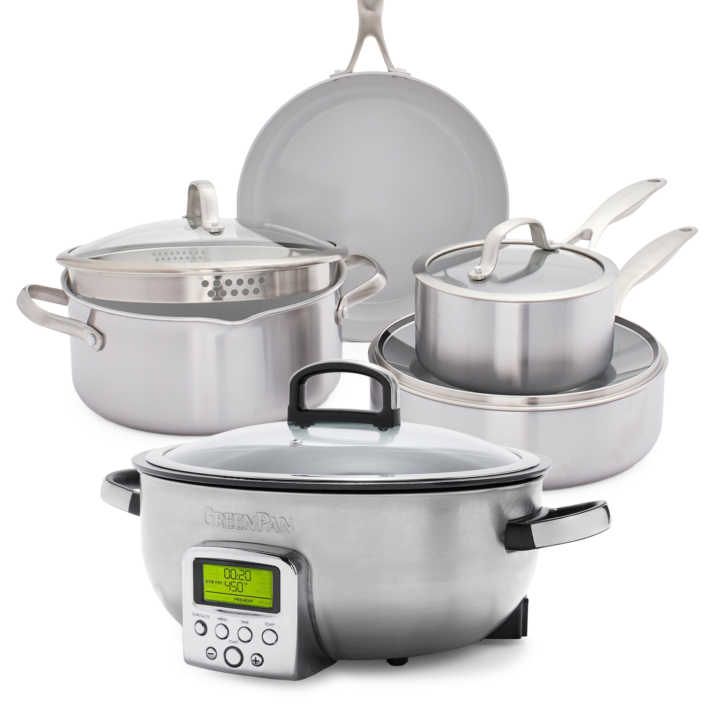 Stainless steel all-in-one set 9-delig