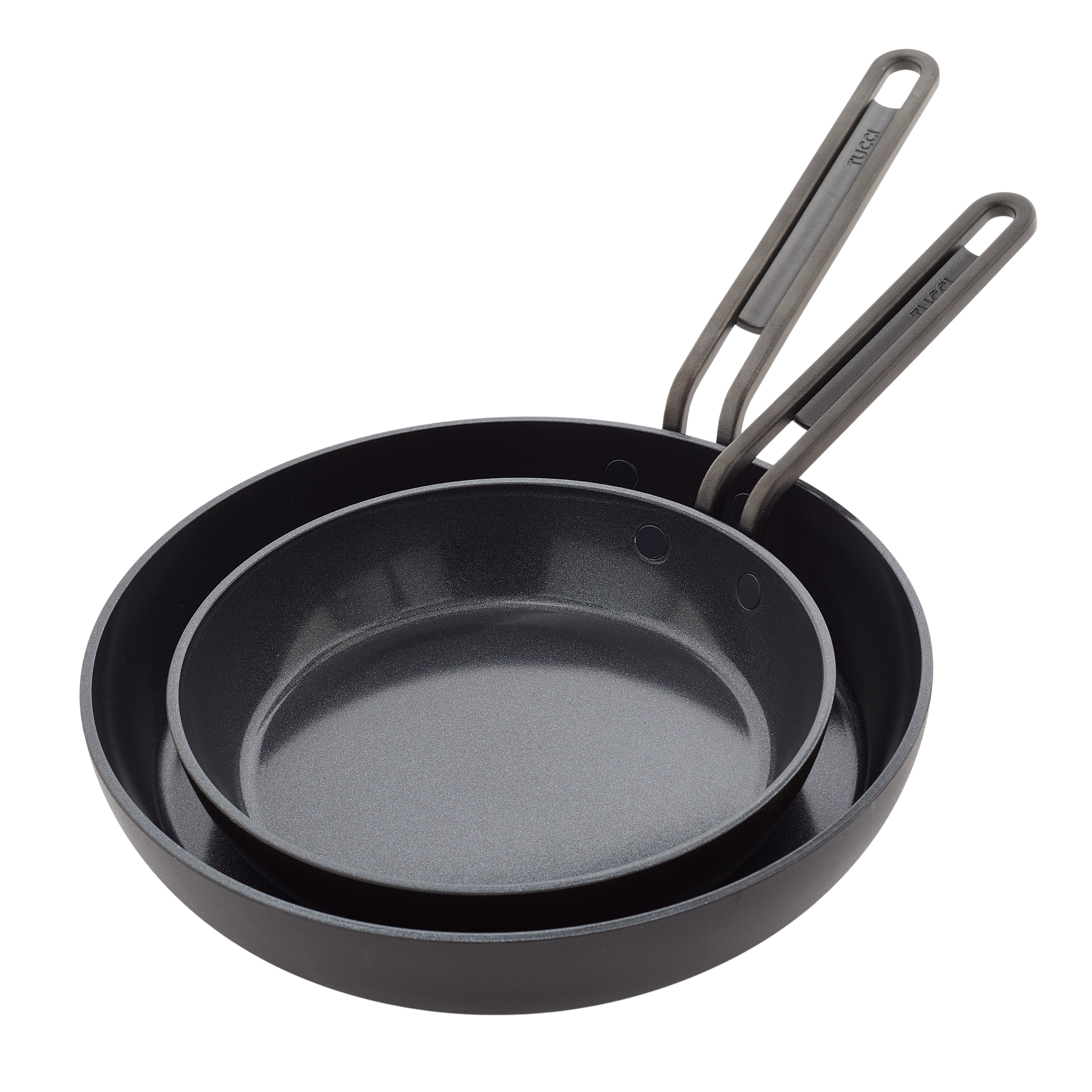 GreenPan™ Stanley Tucci™ Ceramic Nonstick Frypans, Set of 2, Milano Black