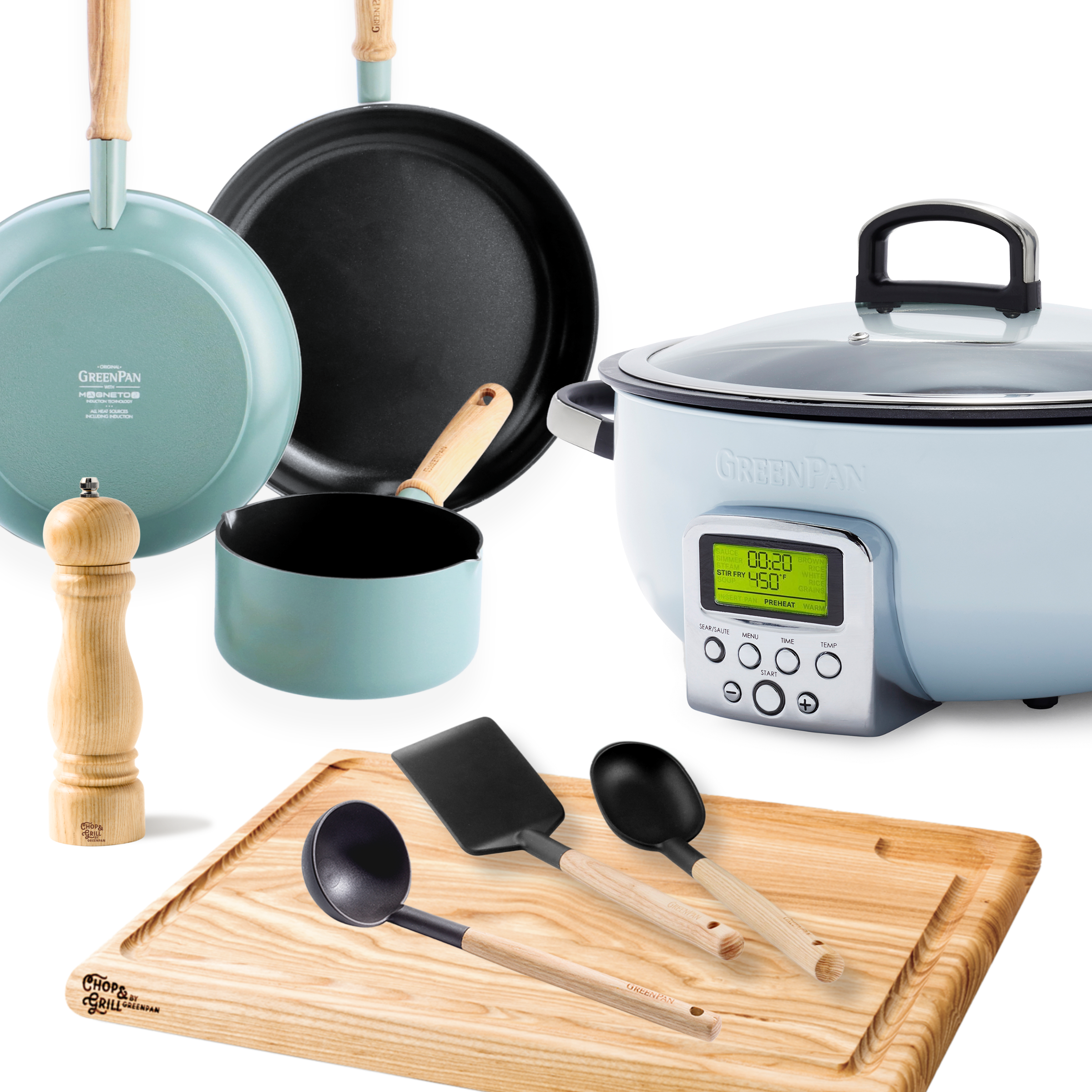 Ensemble tout-en-un bleu ciel 9 pièces