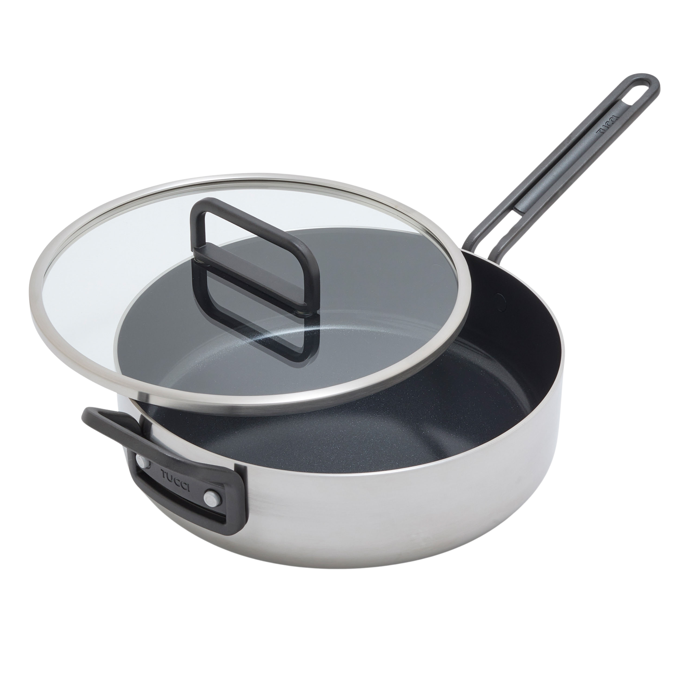 GreenPan™ Stanley Tucci™ Stainless Steel Ceramic Nonstick 4QT/26cm Sauté Pan with  Lid