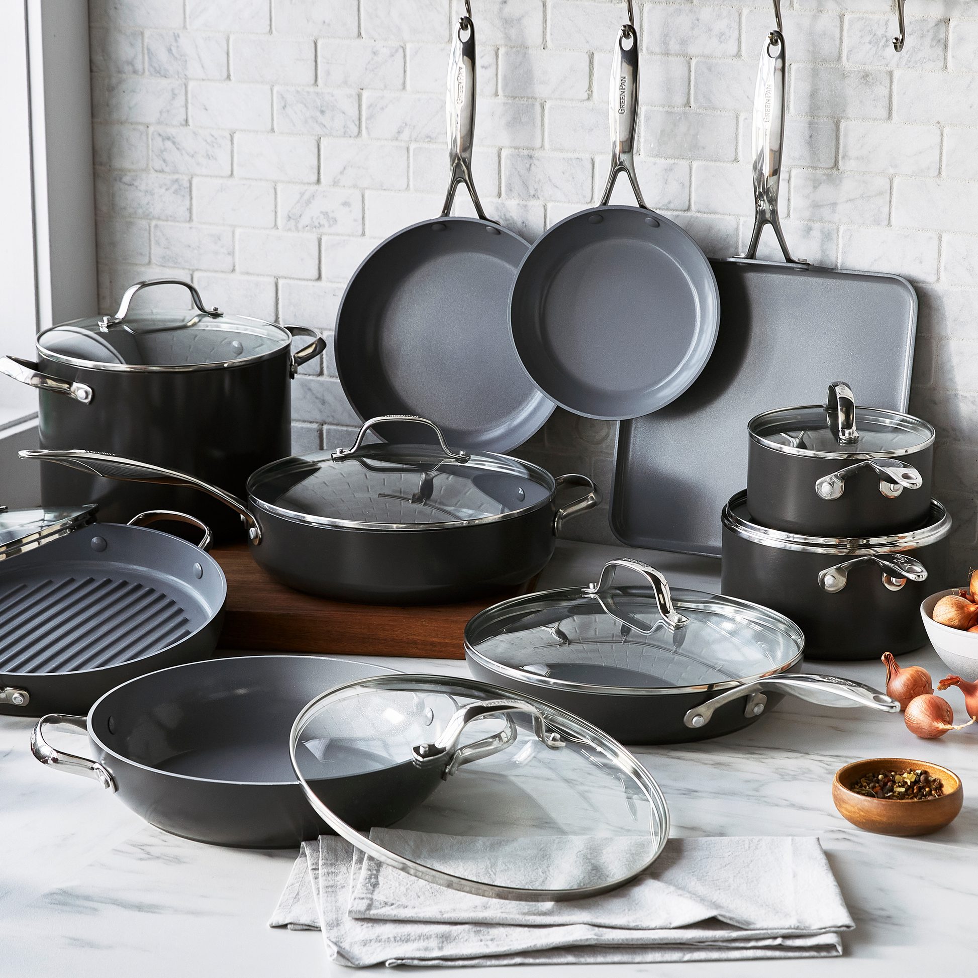 Greenpan Valencia Pro Braadpannen 30cm Keramisch inductie pfas-vri   vooraanzicht