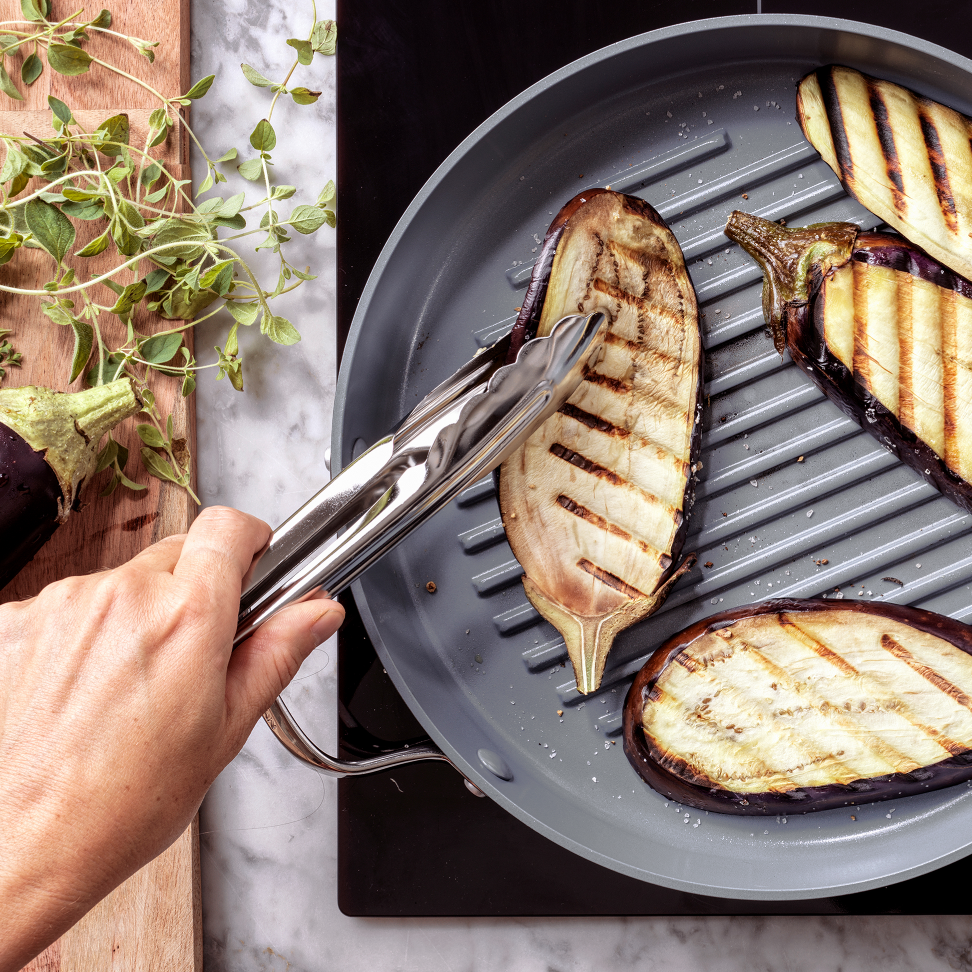 Greenpan Valencia Pro Grillpannen Keramisch inductie pfas-vri zijaanzicht