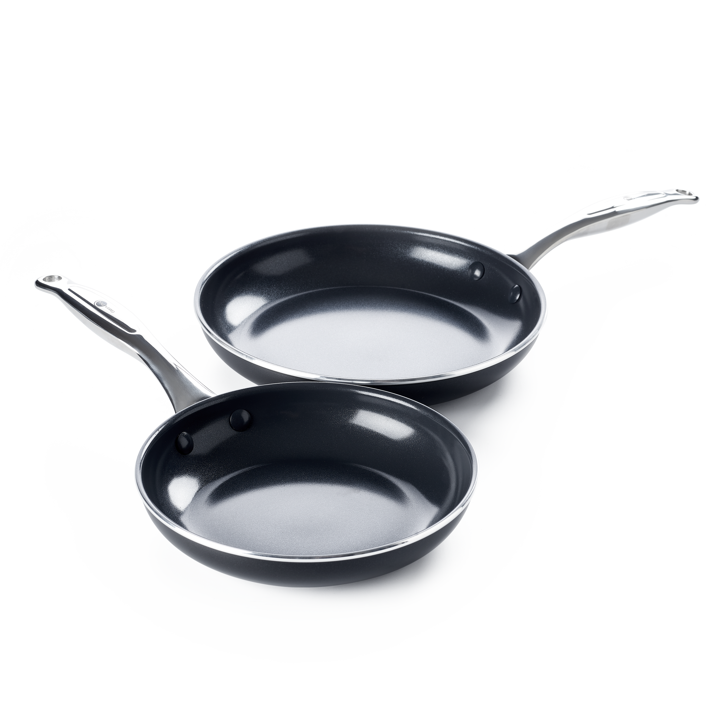 Greenpan Brussels Koekenpannen 24cm 28cm 2-delig Keramisch inductie pfas-vrij vooraanzicht