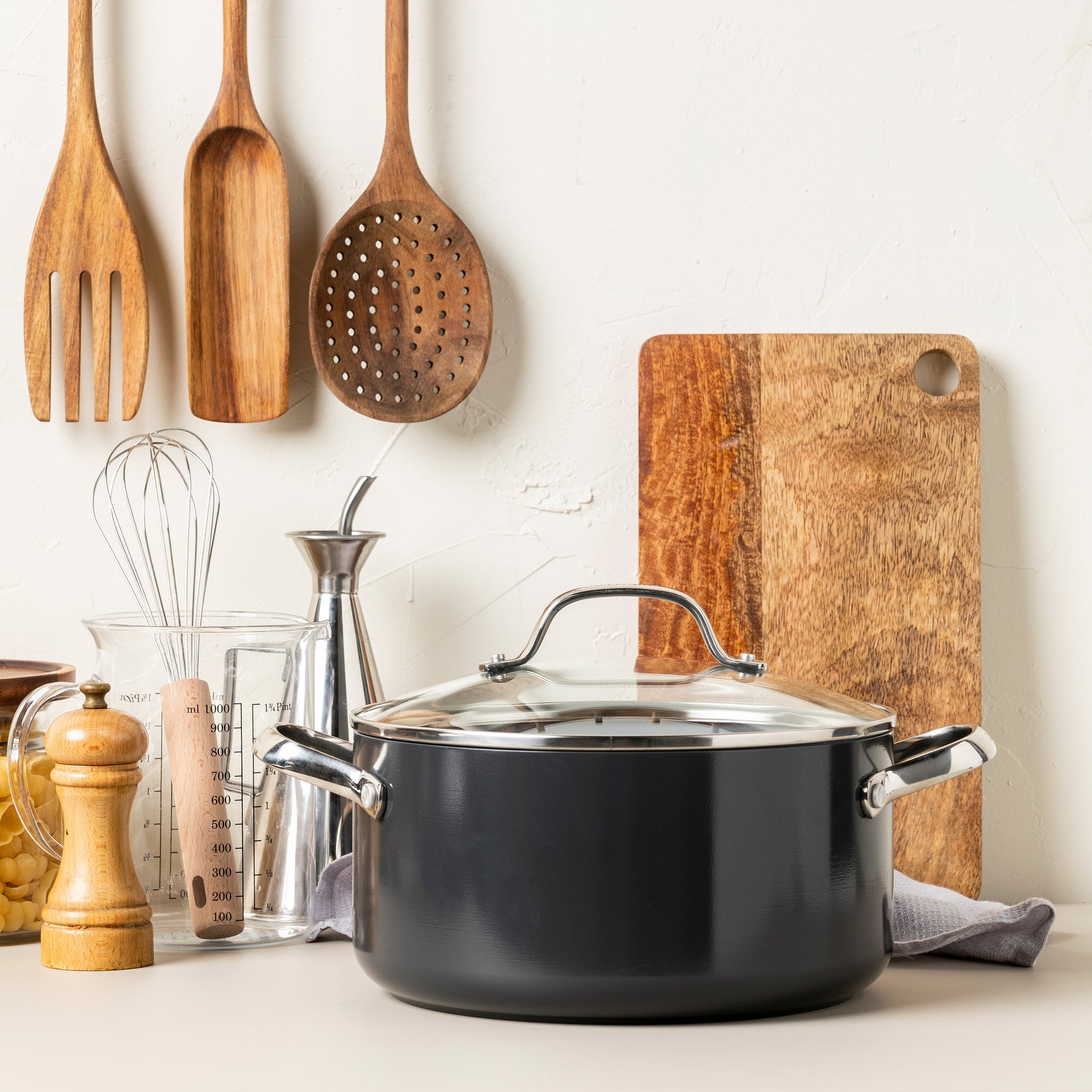 Greenpan Kookpotten Valencia Pro Soeppan  Keramisch inductie pfas-vri vooraanzicht