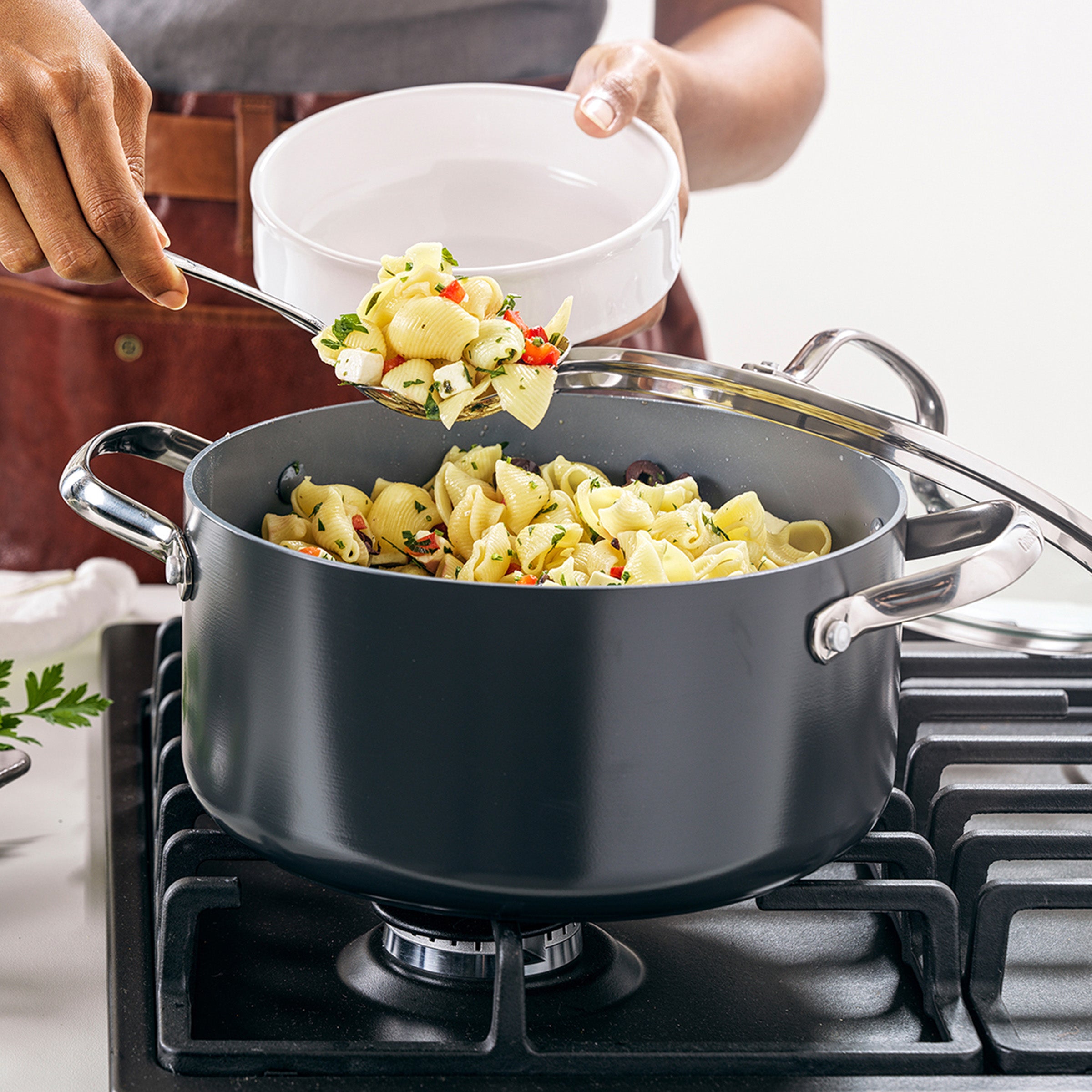 Greenpan Kookpotten Valencia Pro Soeppan  Keramisch inductie pfas-vri vooraanzicht