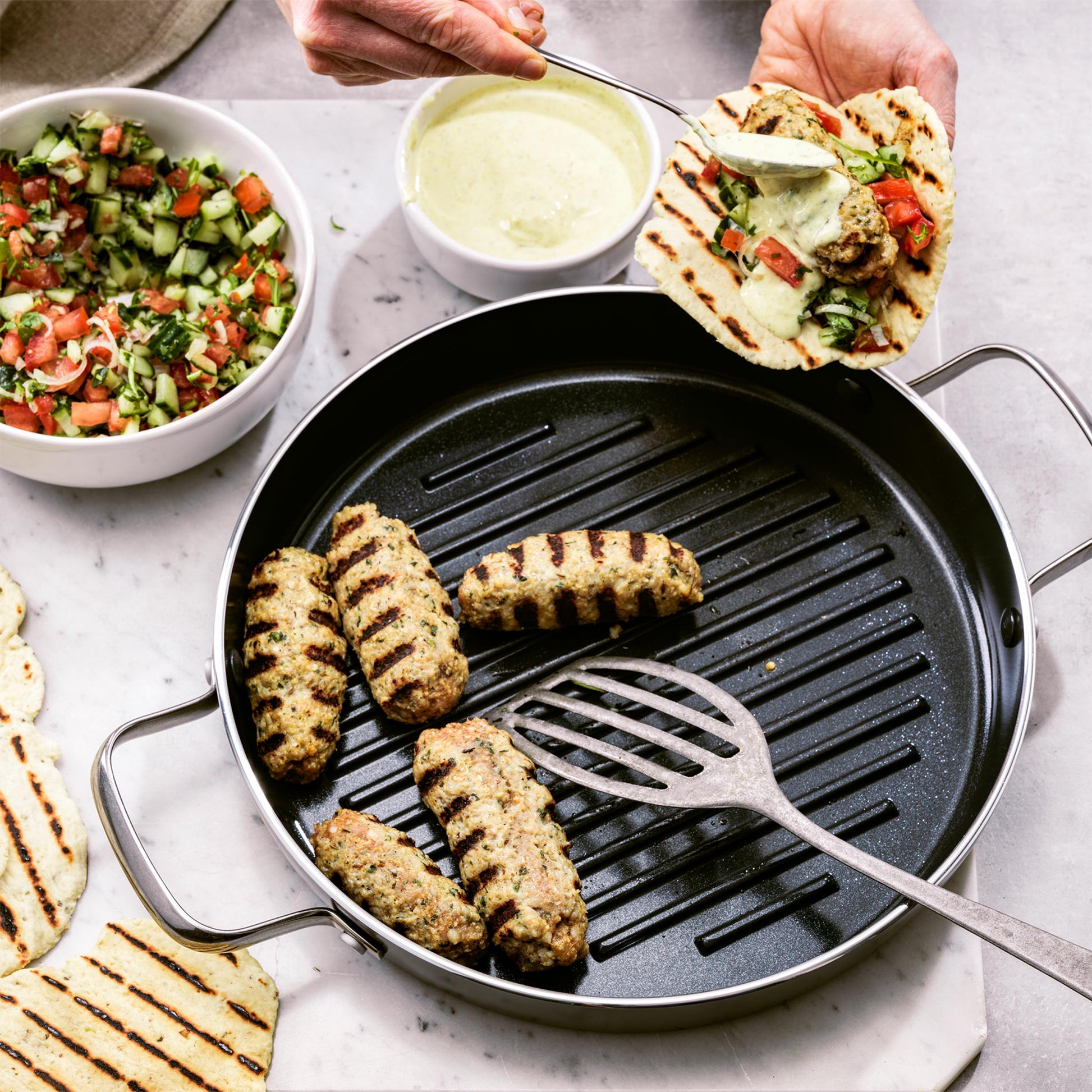 Dagelijkse kost grillpan 28cm groen eten 