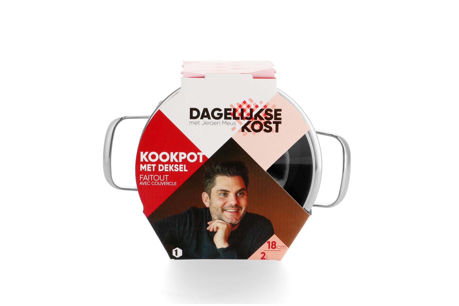 Dagelijkse kost kookpot 18cm/2L met deksel zilver 