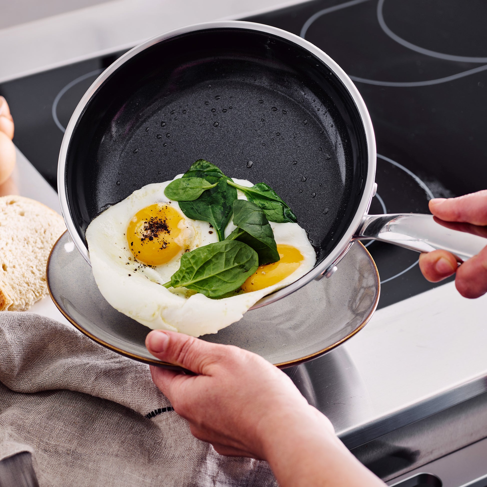 Greenpan braadpannen Premiere 2-delige Keramisch inductie pfas-vri vooraanzicht