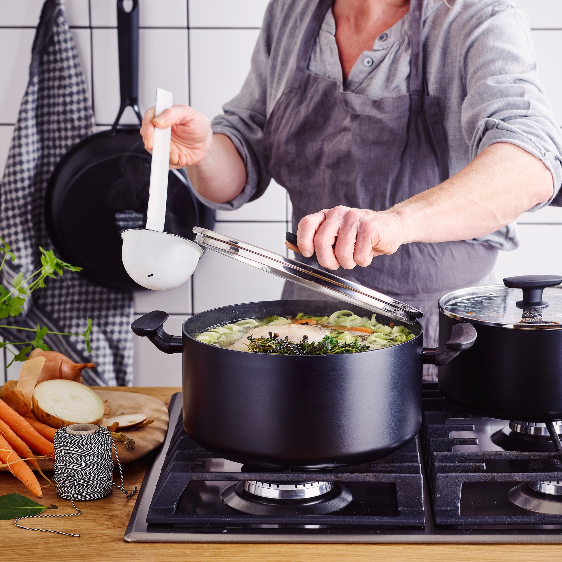 GreenPan Kookpotten Smart Collection 24cm Keramisch inductie pfas-vrij vooraanzicht