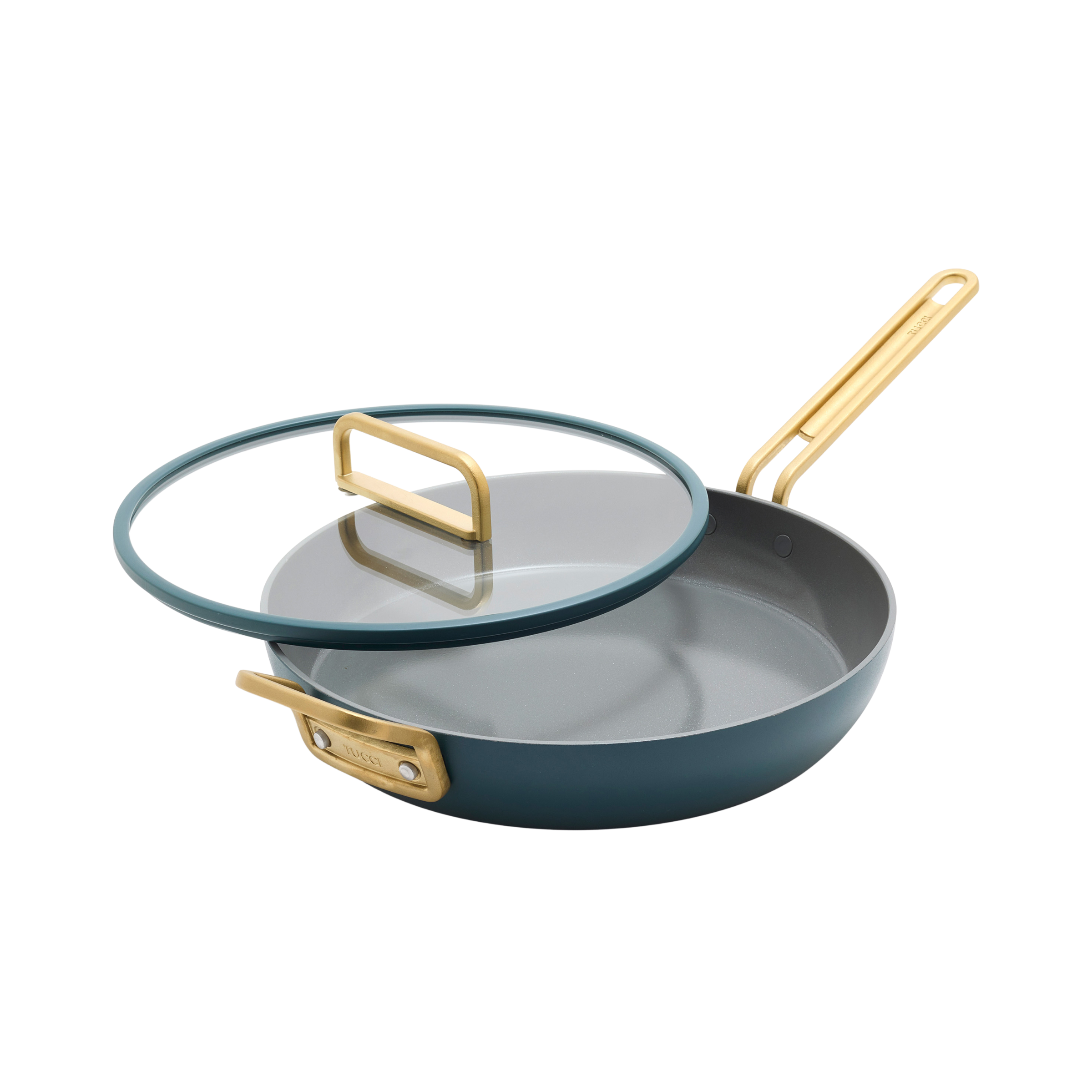 GreenPan™ Stanley Tucci™ Ceramic Nonstick 30cm Frypan with Lid, Venetian Teal