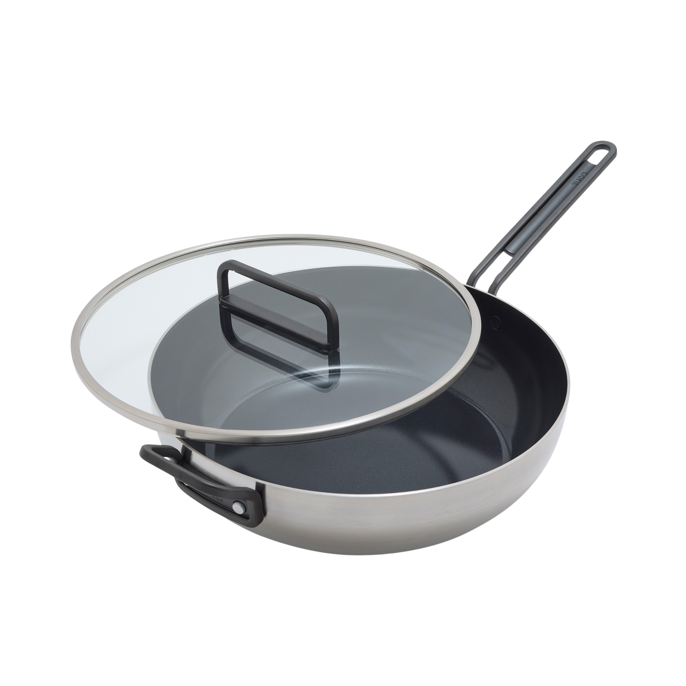 GreenPan™ Stanley Tucci™ Stainless Steel Ceramic Nonstick 33cm Stanley Pan with Lid