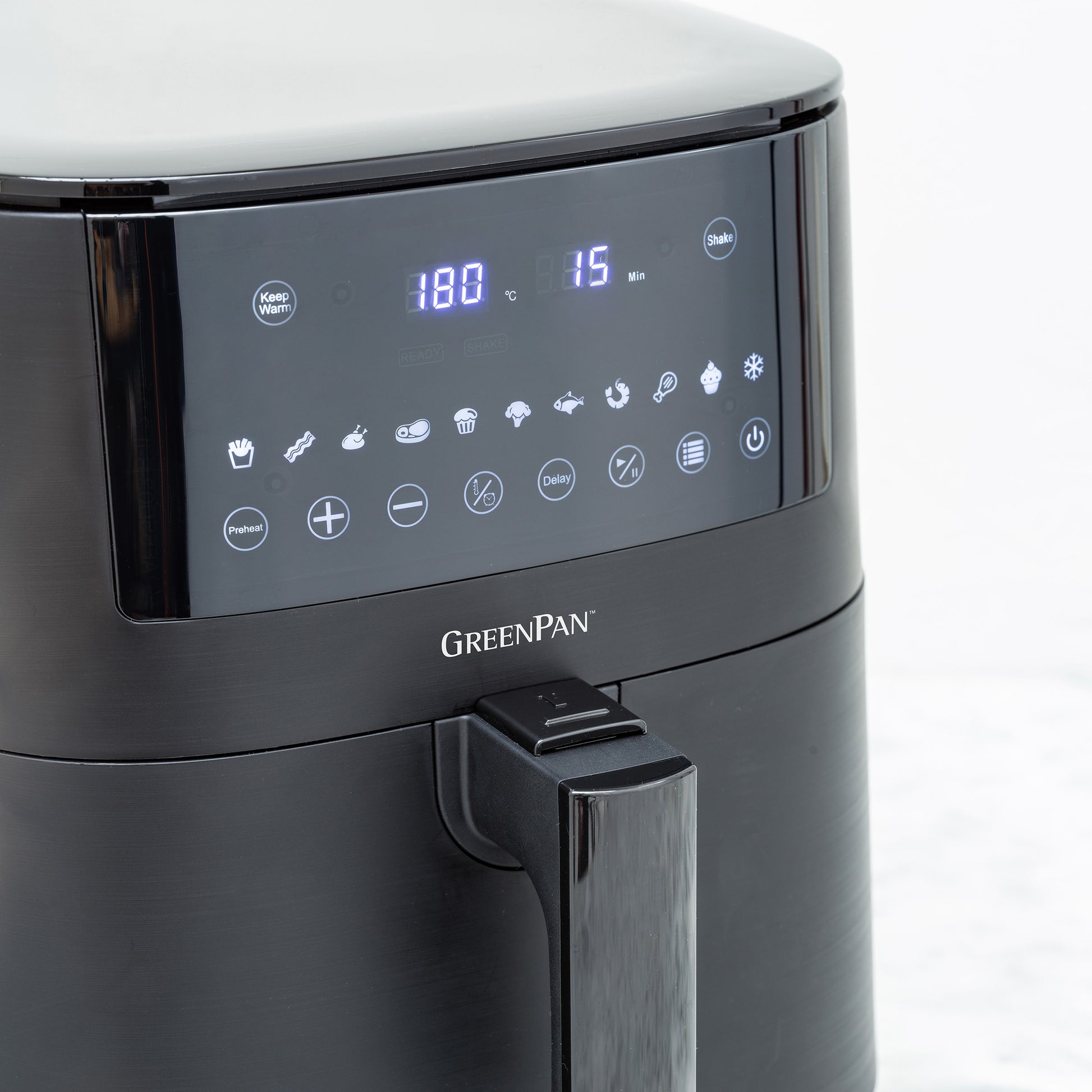  Greenpan Airfryer Dual Zone Elite Keramisch pfas-vri zijaanzicht 