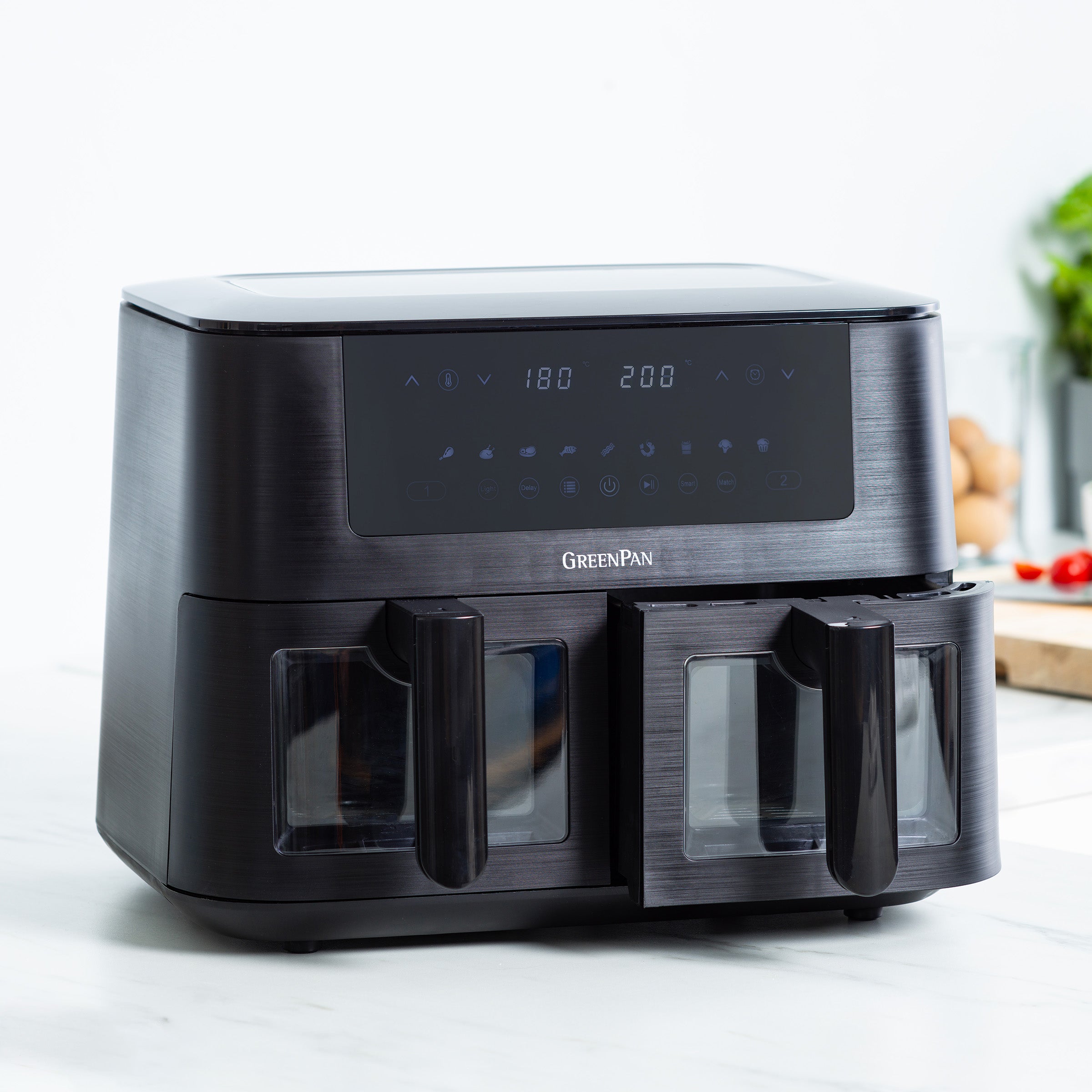 Greenpan Airfryer Dual Zone Elite Keramisch pfas-vri vooraanzicht