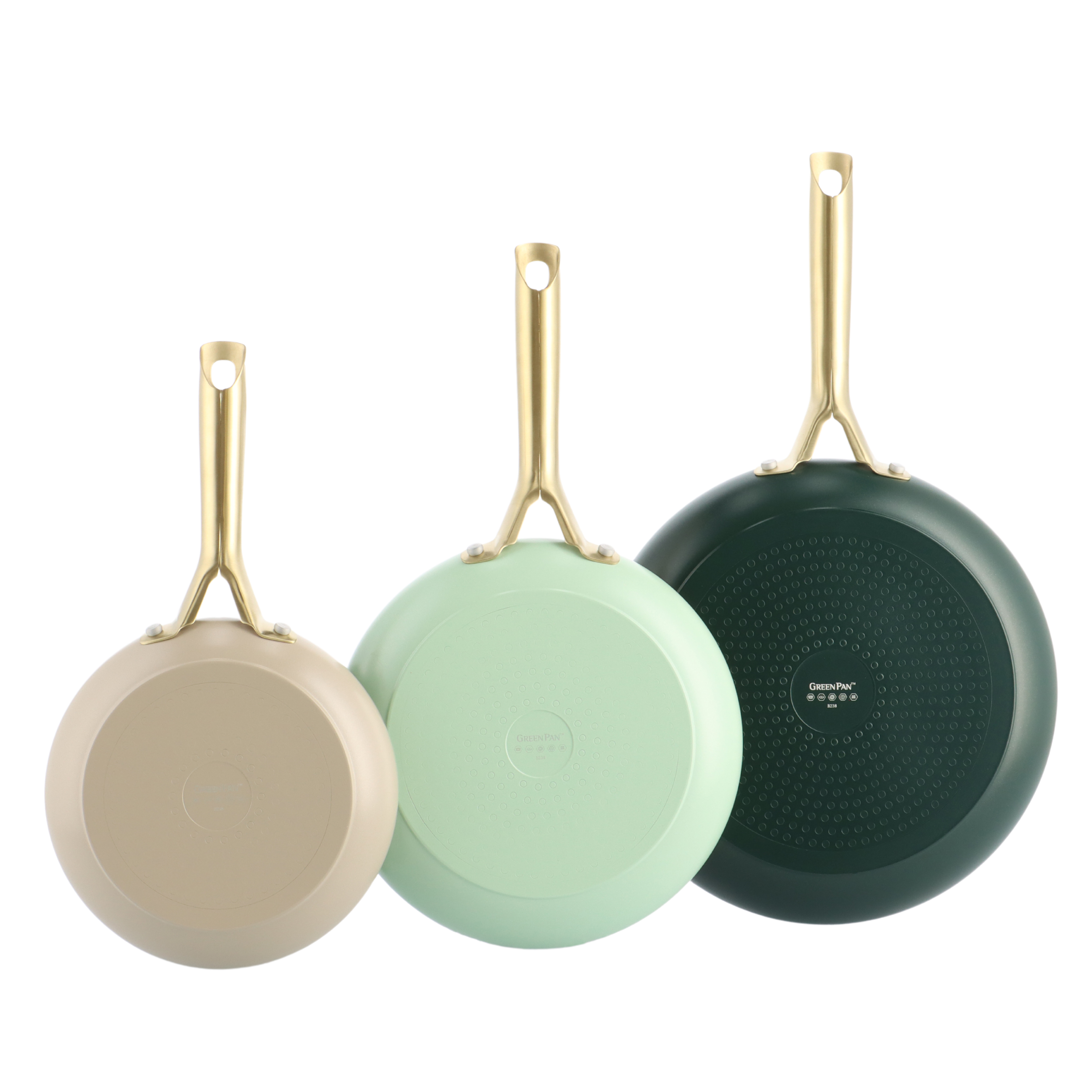 Ensemble de 3 poêles à frire Shades Naturel