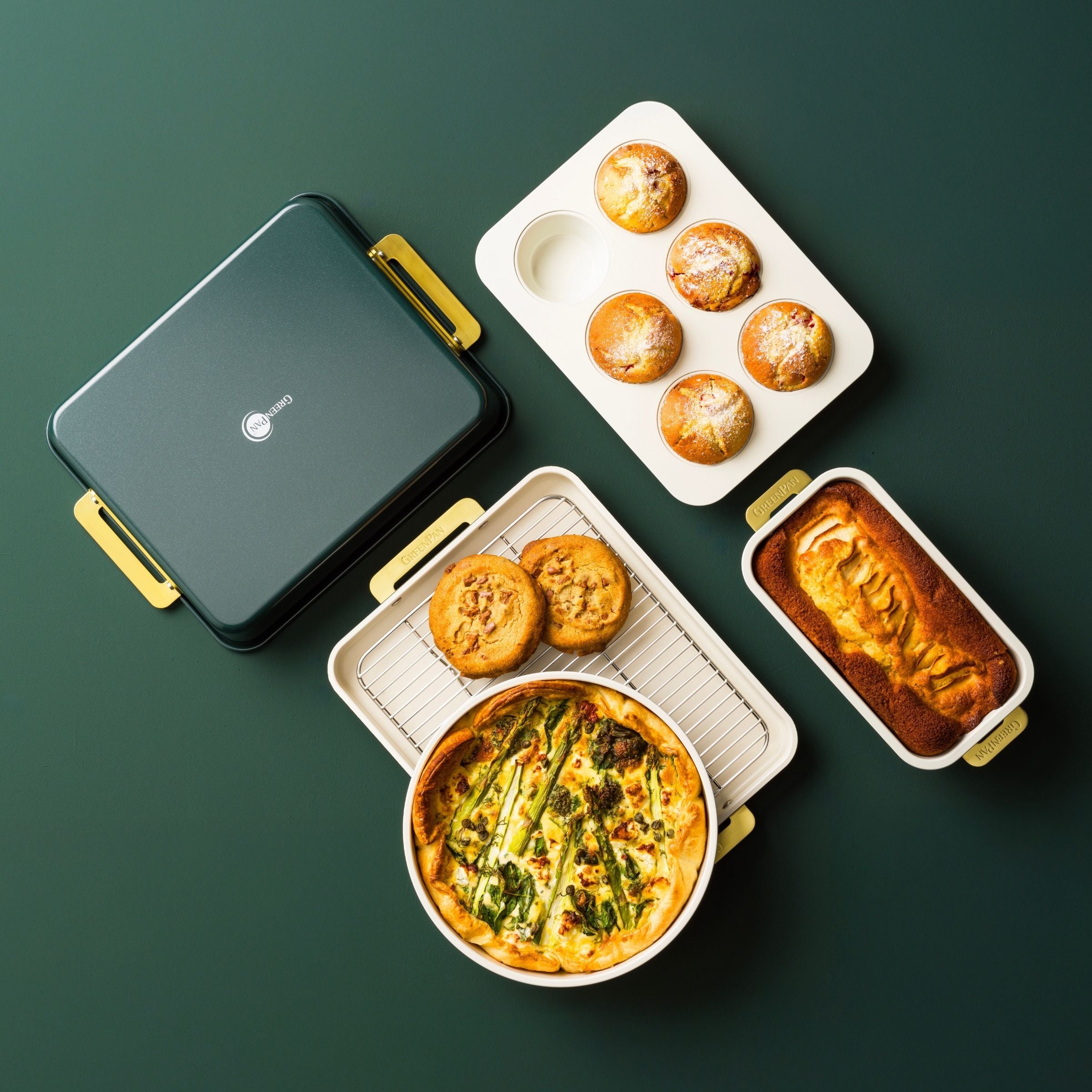 Padova Reserve Bakvormen Pine Green 6-delige set