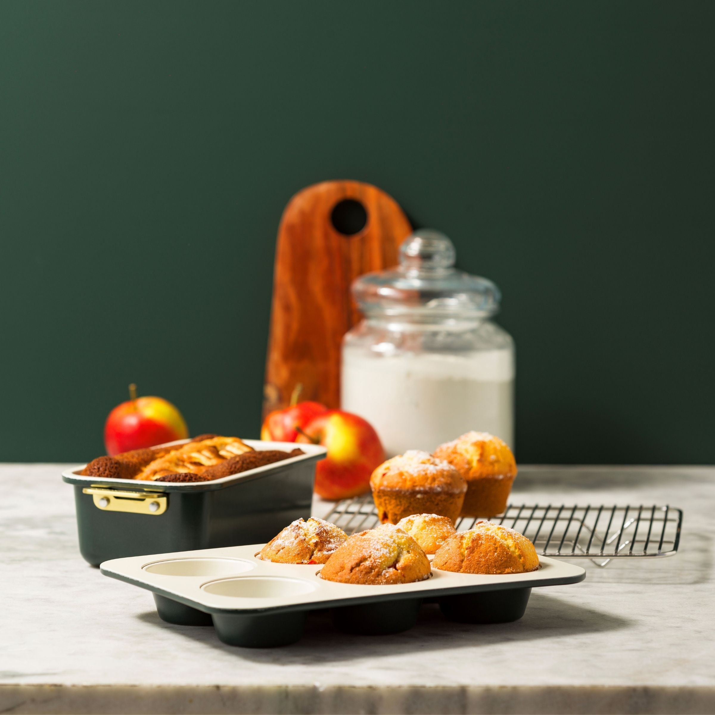 Padova Reserve Bakvormen Pine Green 6-delige set