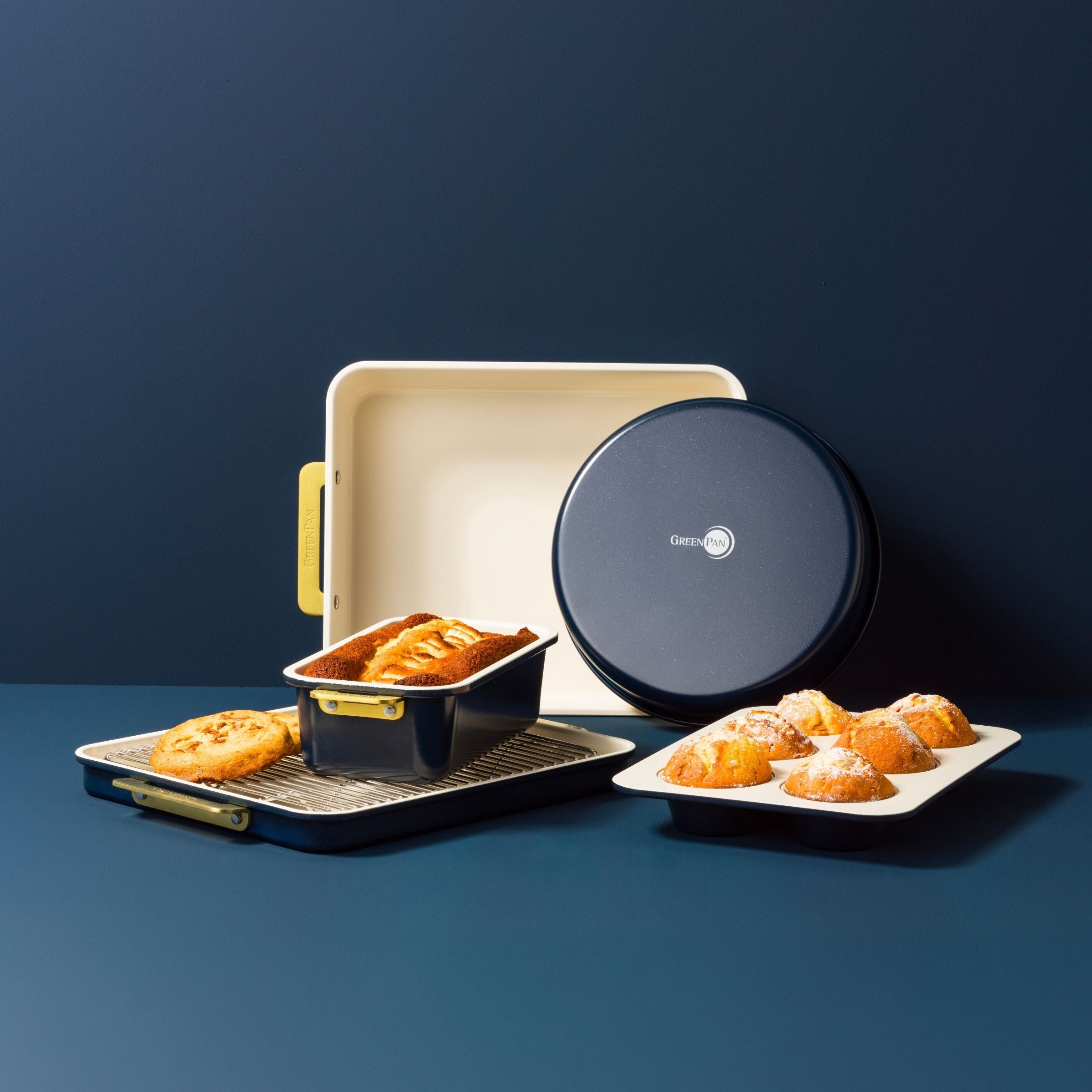 Padova Reserve Bakvormen Oxford Blue 6-delige set