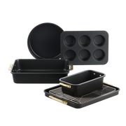 Padova Reserve Bakvormen Black 6-delige set