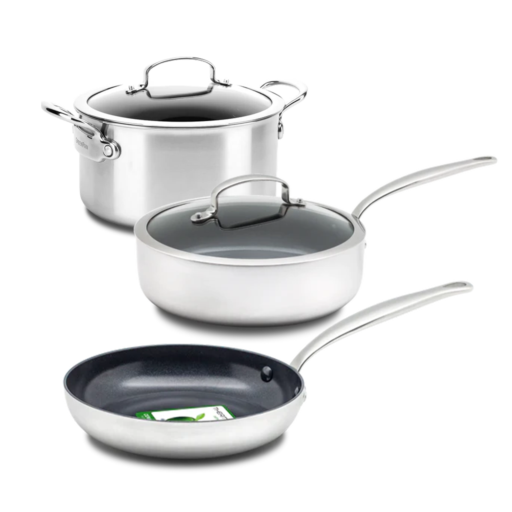 GreenPan Barcelona Evershine 5-delige set 24cm zilver collectie