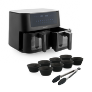 Double Air Fryer & 9-delige bakset