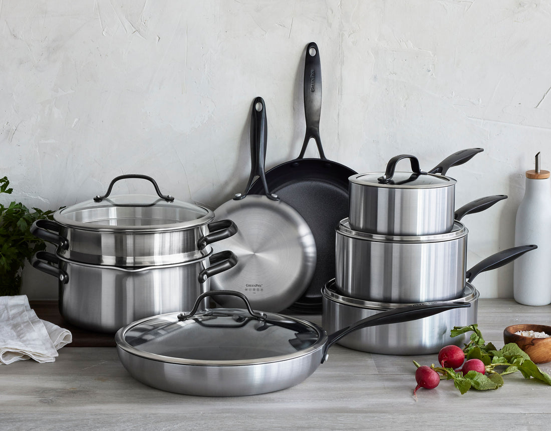 Venice Pro Noir 2-delige set 20+26cm zilver collectie