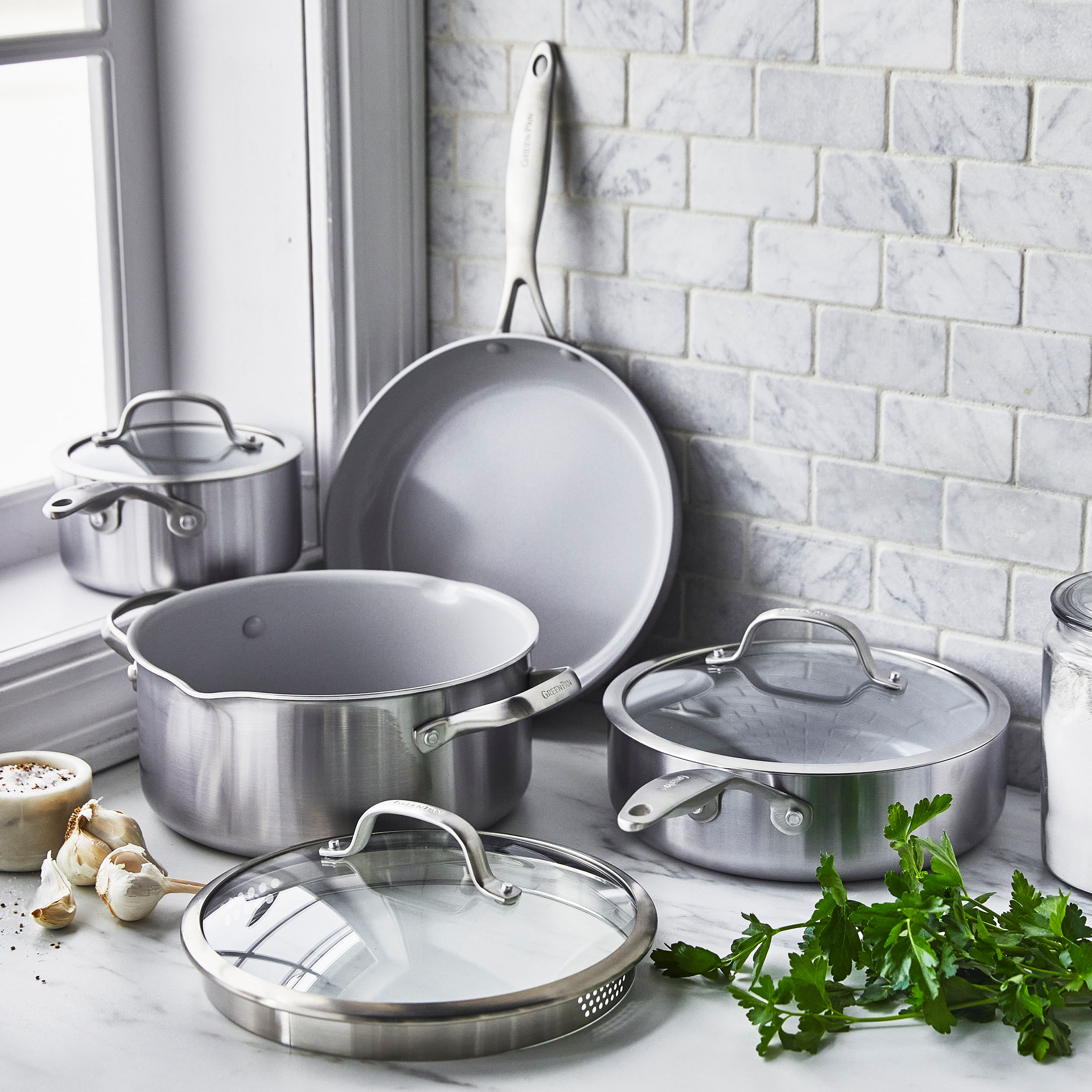 Venice Pro Evershine 7-delige set 16+24+26cm zilver