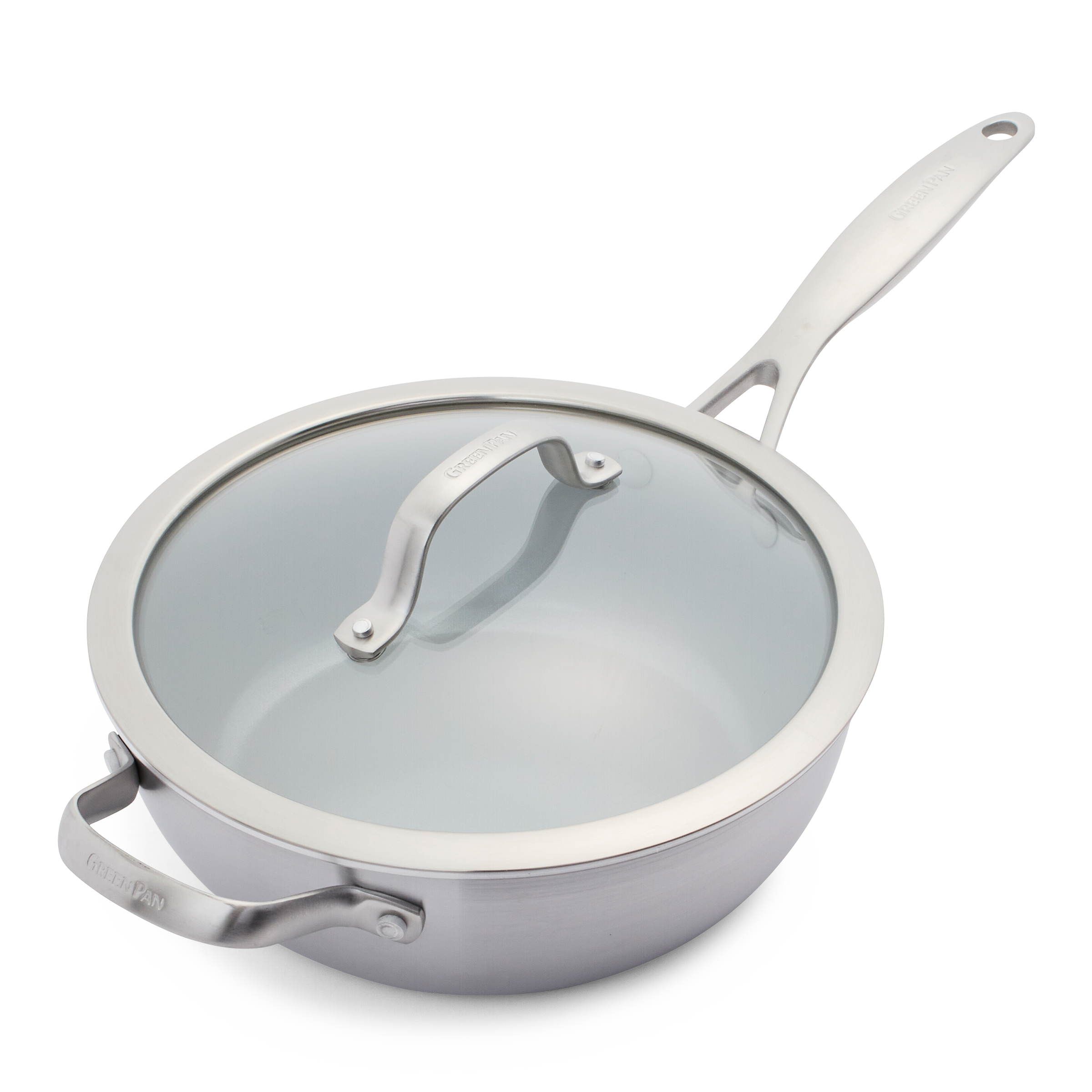 Greenpan Kookpotten Valencia Pro Evershine 24cm Keramisch inductie pfas-vri vooraanzicht