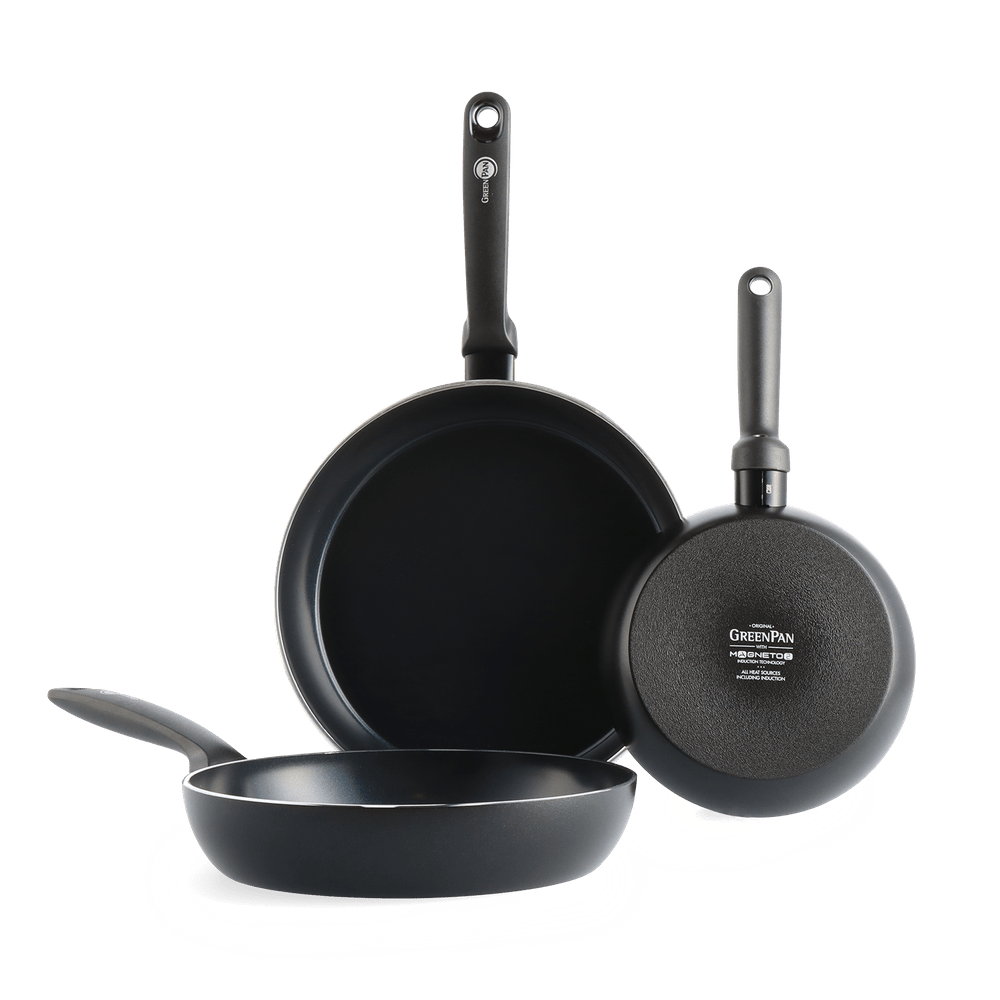 Torino 3-delige Braadpannenset 20+24+28cm zwart