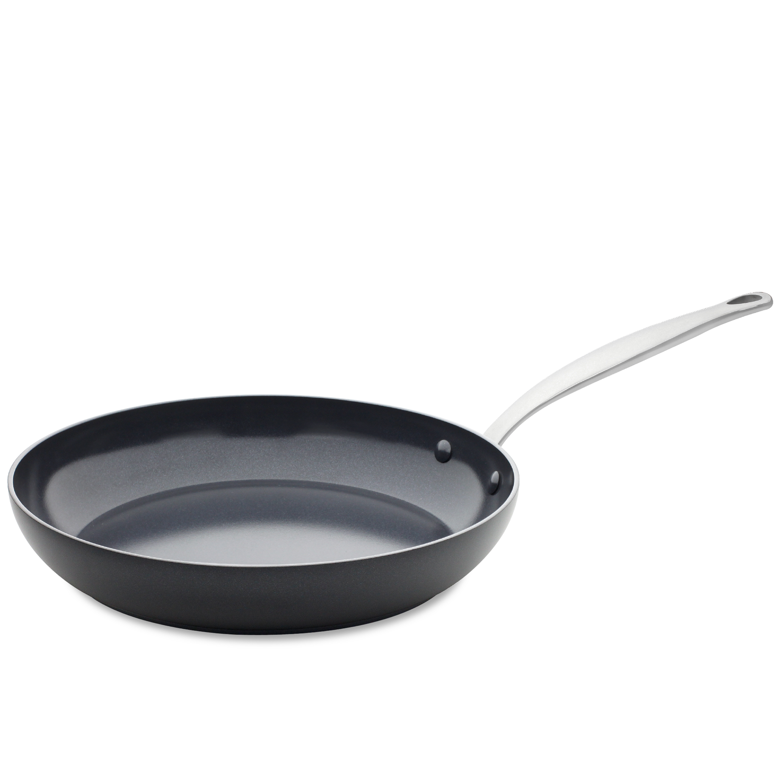 Barcelona Braadpan 32cm zwart zijaanzicht