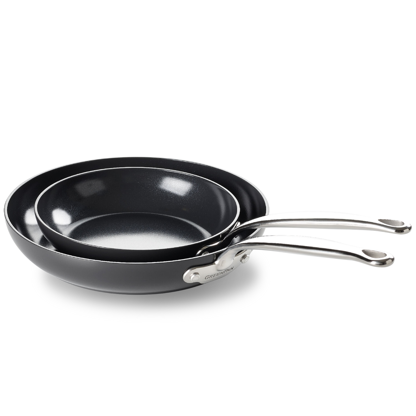 Barcelona 2-delige Braadpannenset 20+28cm zwart bovenaanzicht