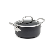 Barcelona Kookpot met deksel 18cm zwart zijaanzicht