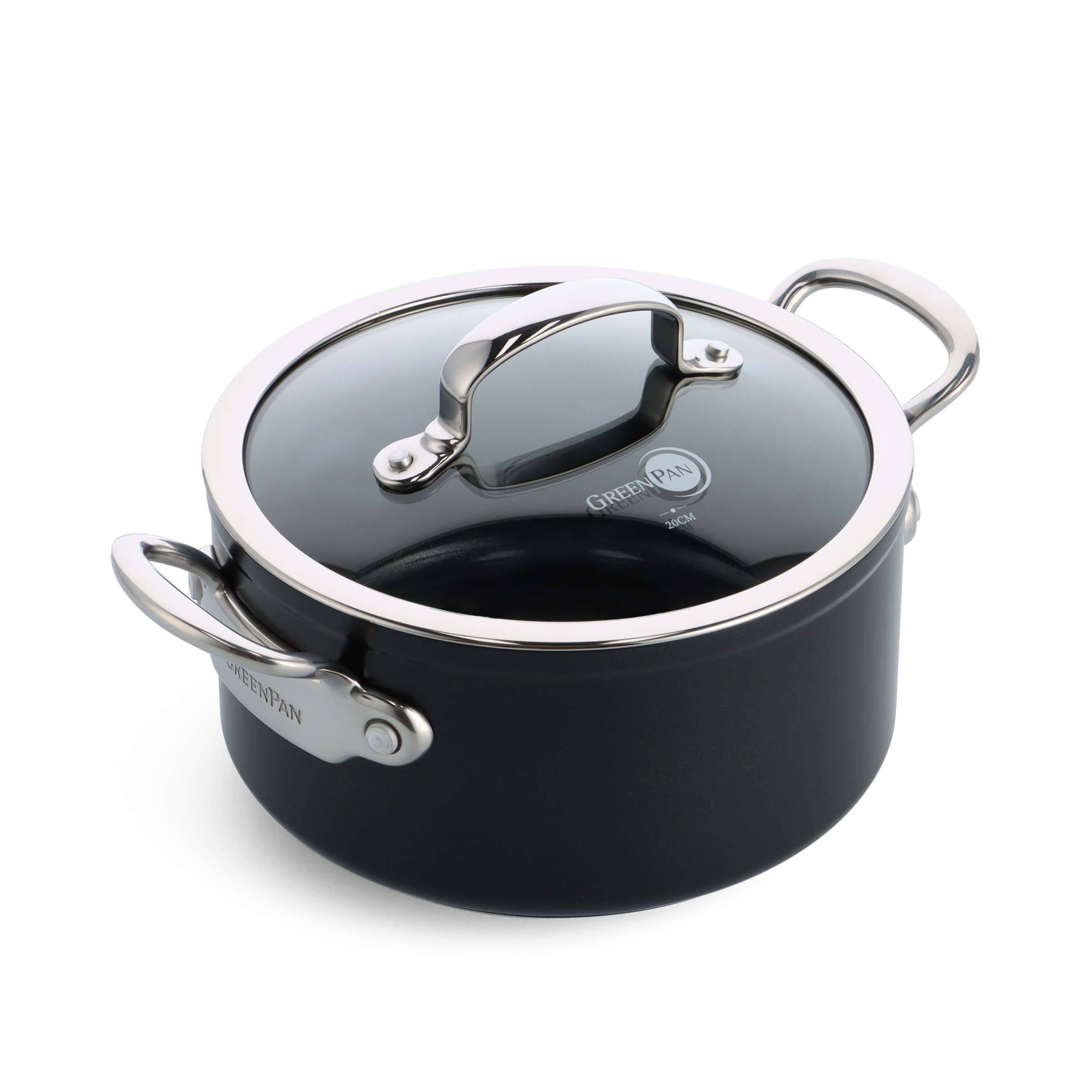 Barcelona Pro Kookpot met deksel 20cm zwart