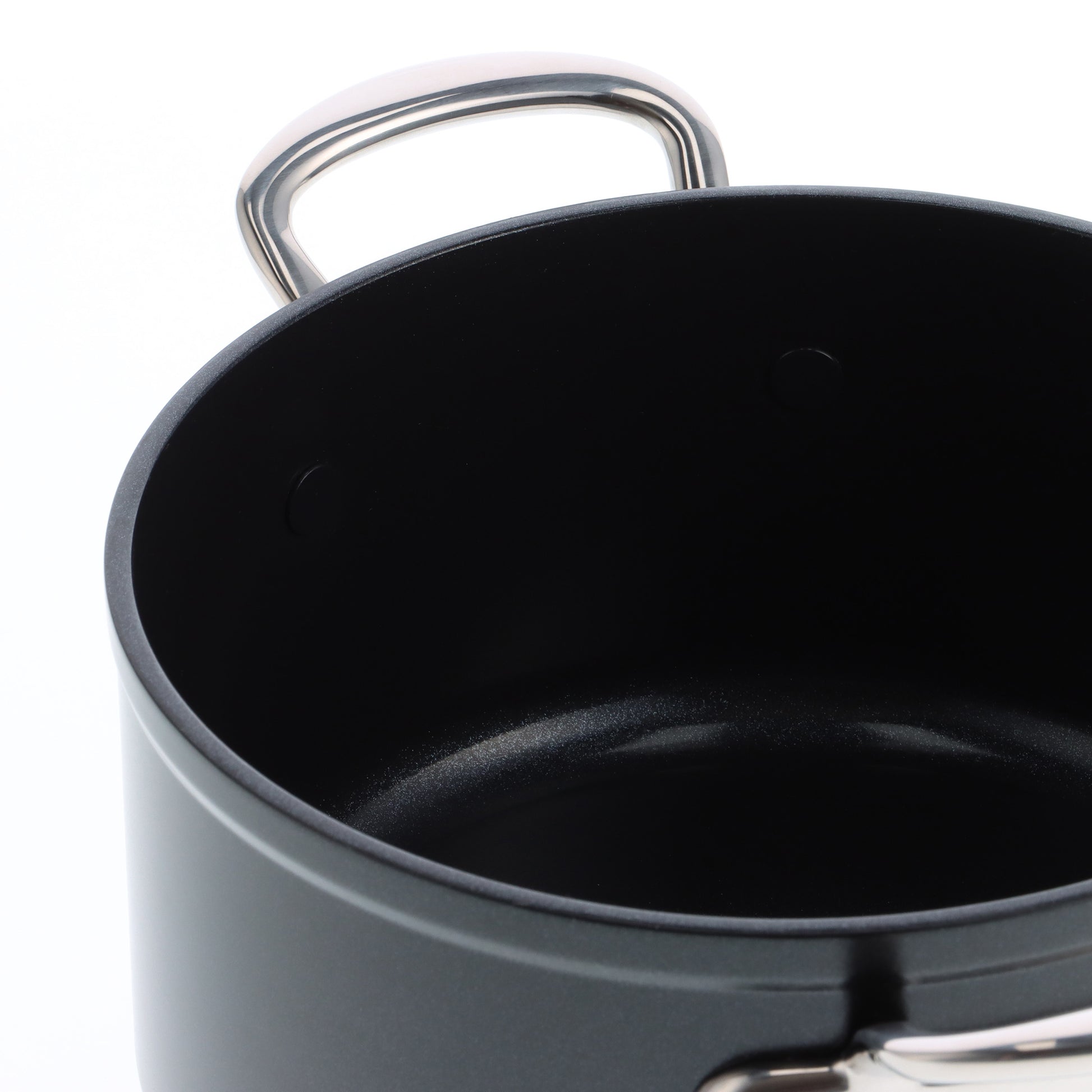 Barcelona Pro Kookpot met deksel 24cm zwart binnenkant