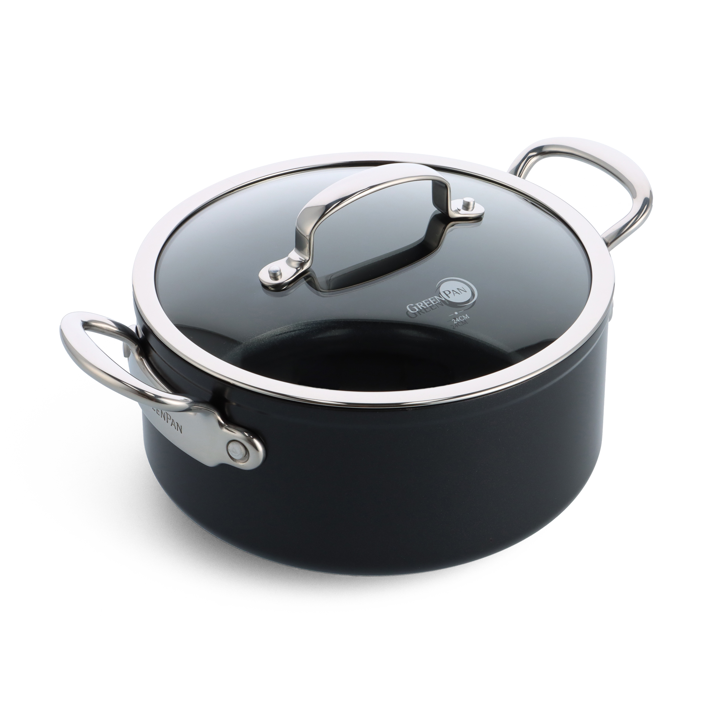 Barcelona Pro Kookpot met deksel 24cm zwart