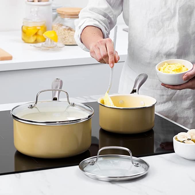 Artisan Geel 4-delige Set 14cm geel koken