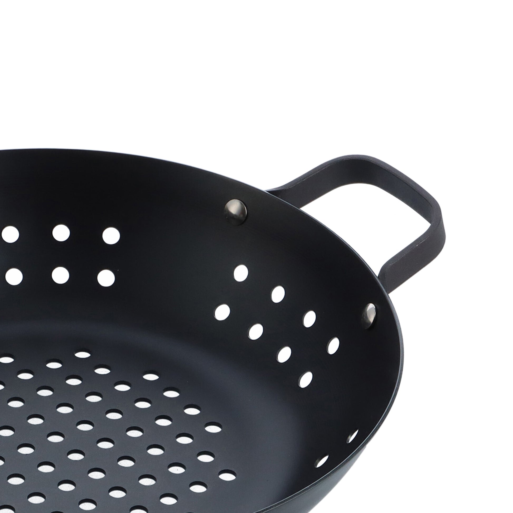 Merten & Storck Carbon Steel BBQ Wok 30cm zwart