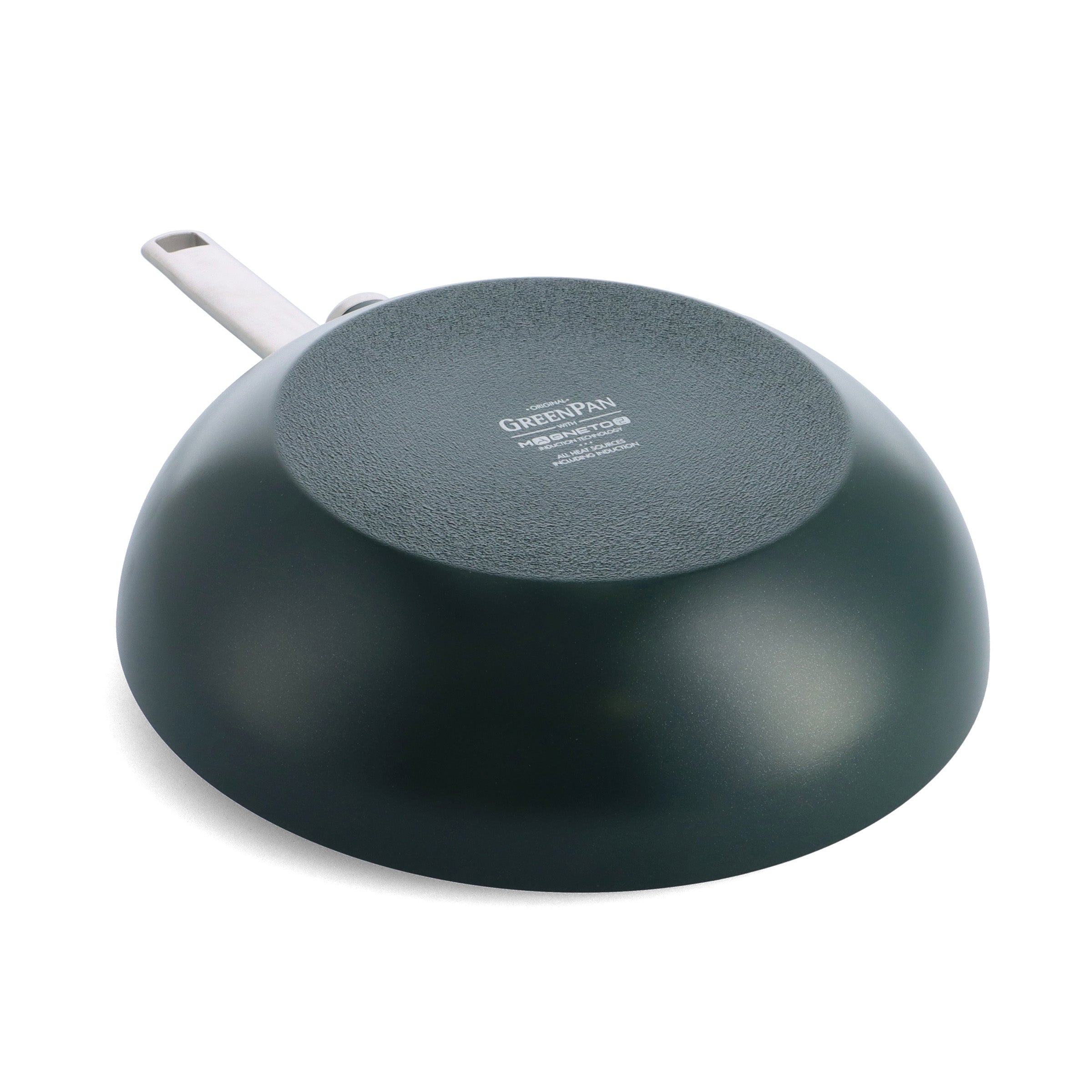 Evolution Pine Green Wok 28cm onderaanzicht
