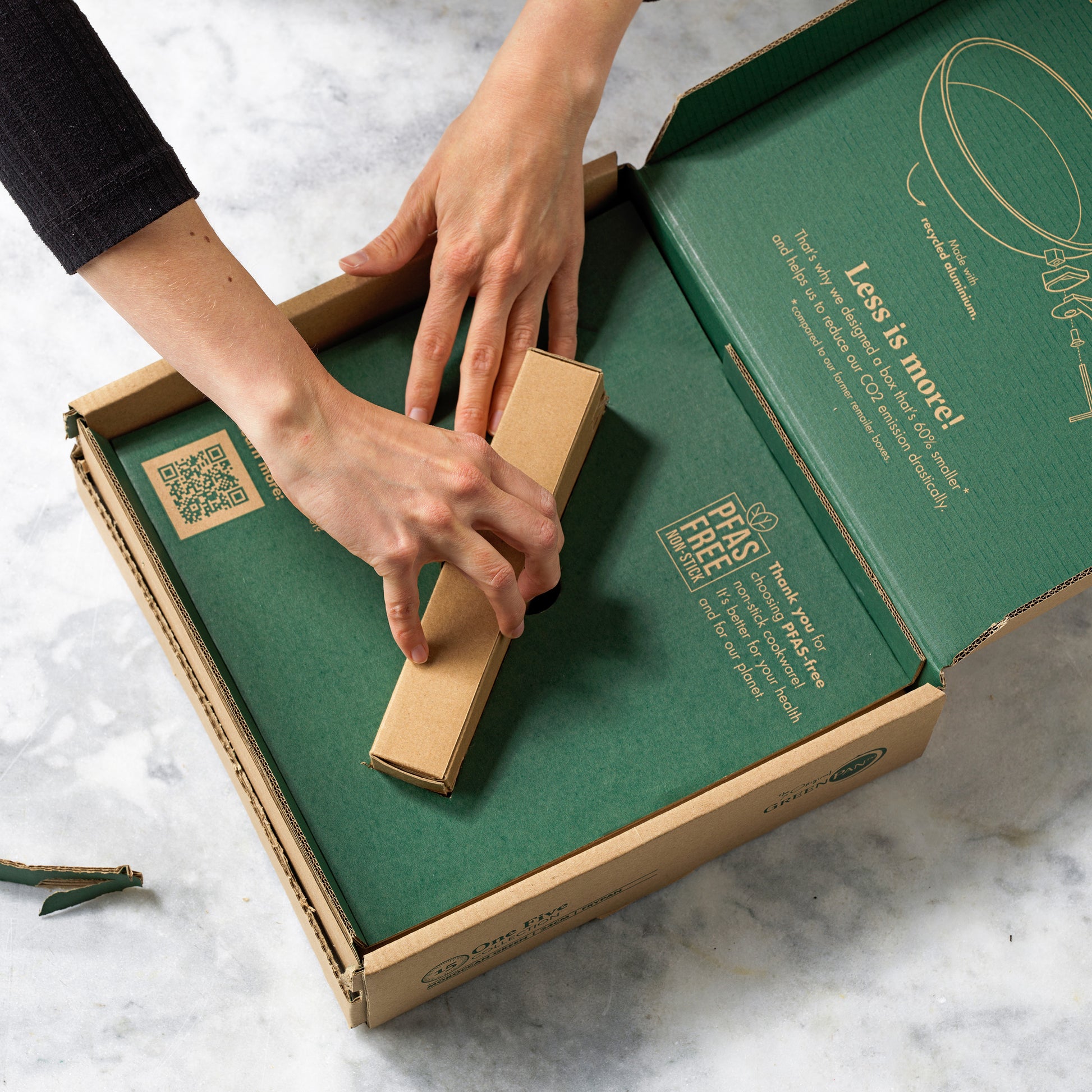 Evolution Pine Green Wok 28cm handvat