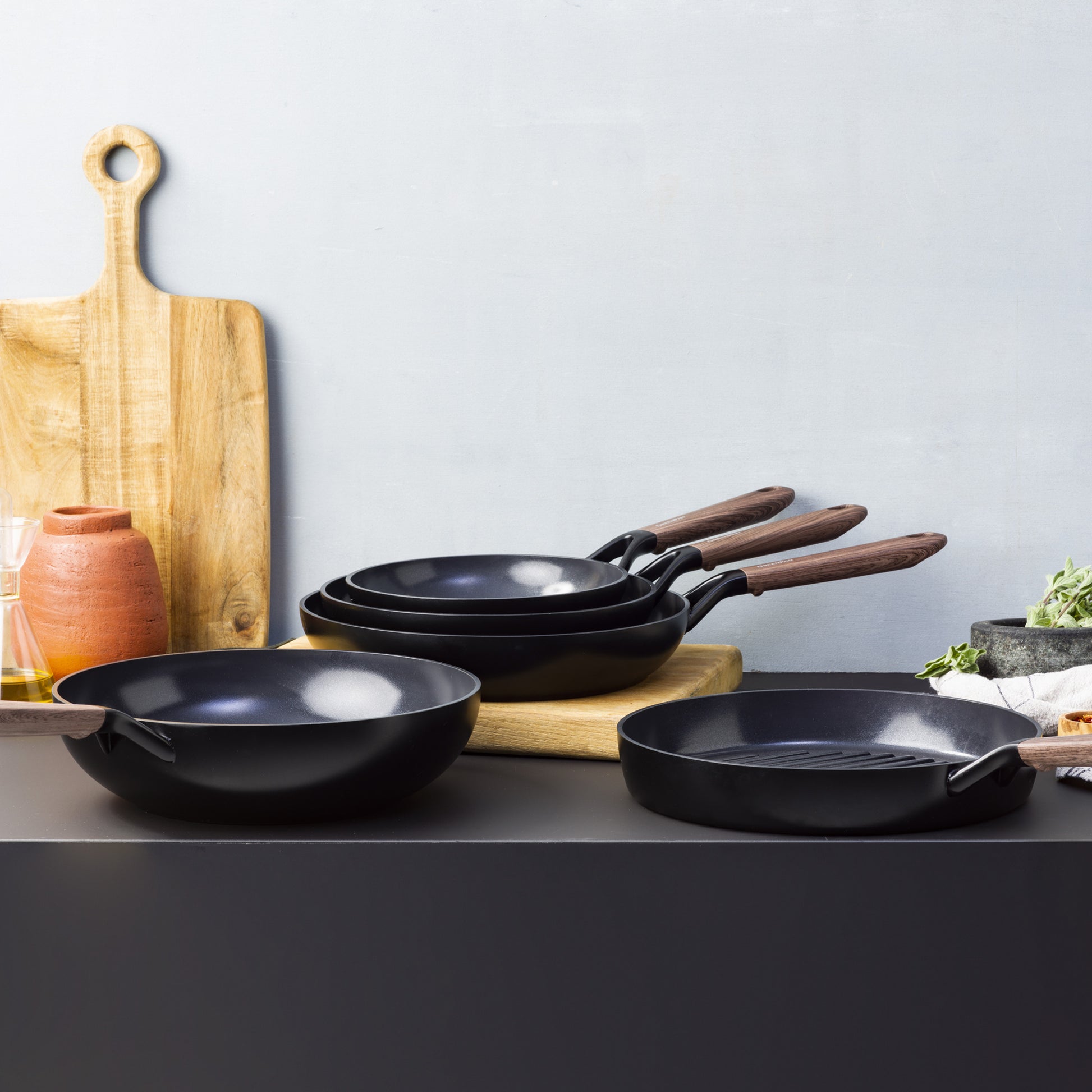 Eco-Smartshape Braadpan Dark Wood 20cm zwart collectie