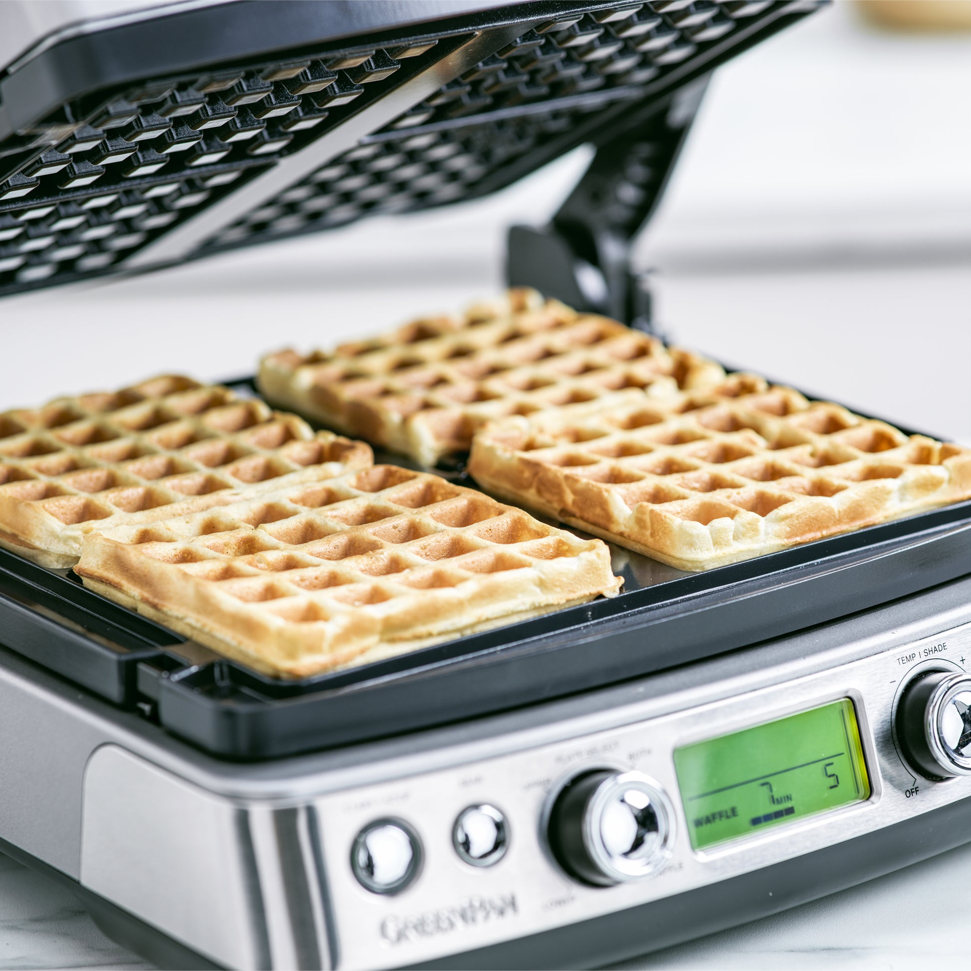 Contactgrill Stainless Steel met verse wafels