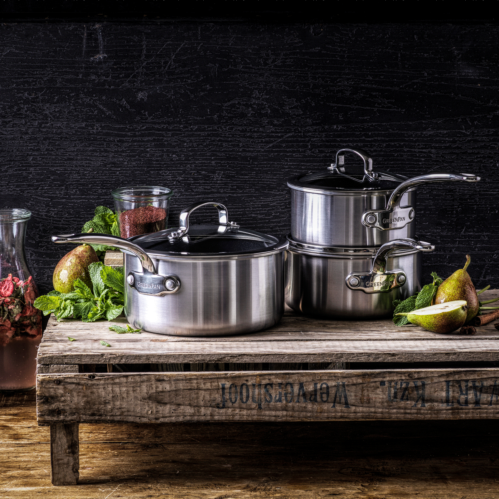 Premiere 6-delige Steelpannenset zilver