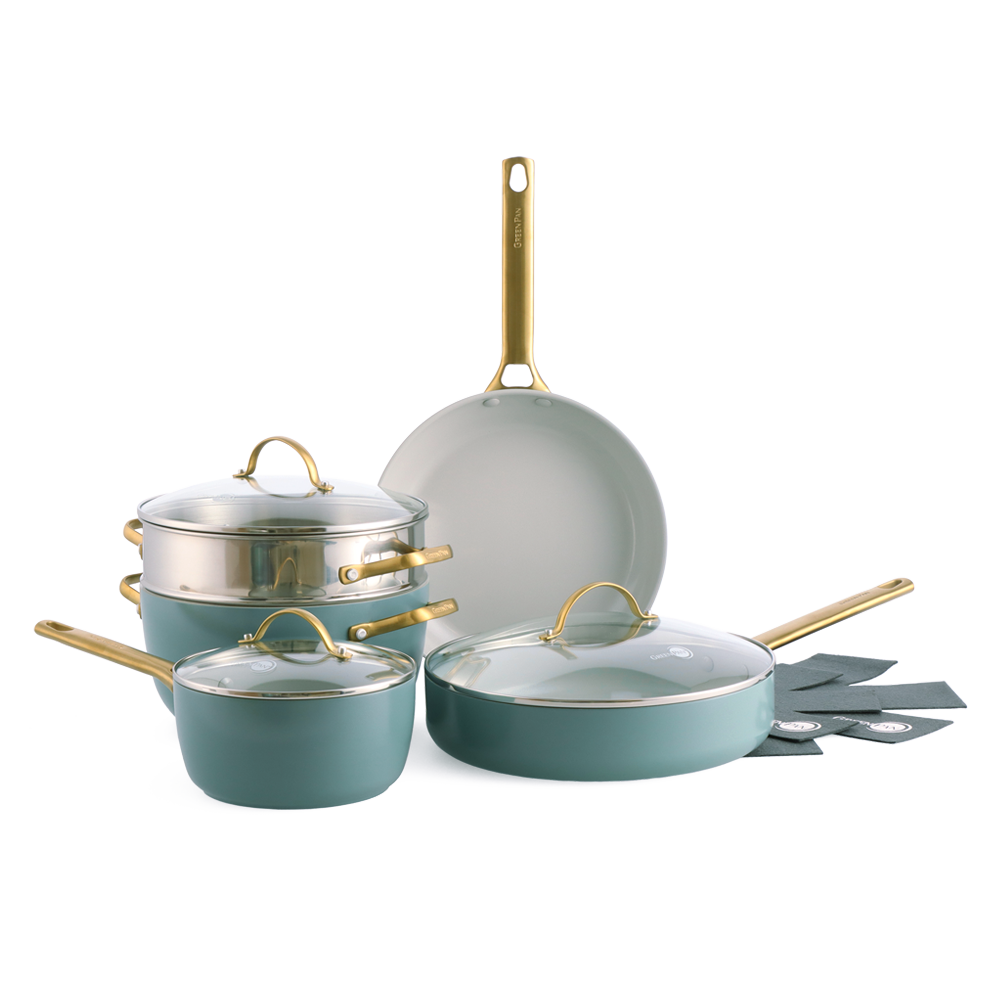 Padova 10-delige Pannenset blauw