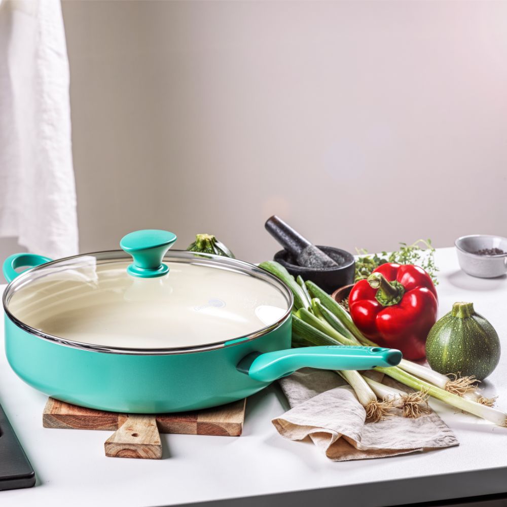 Rio Turkoois Stoofpan met deksel 30cm
