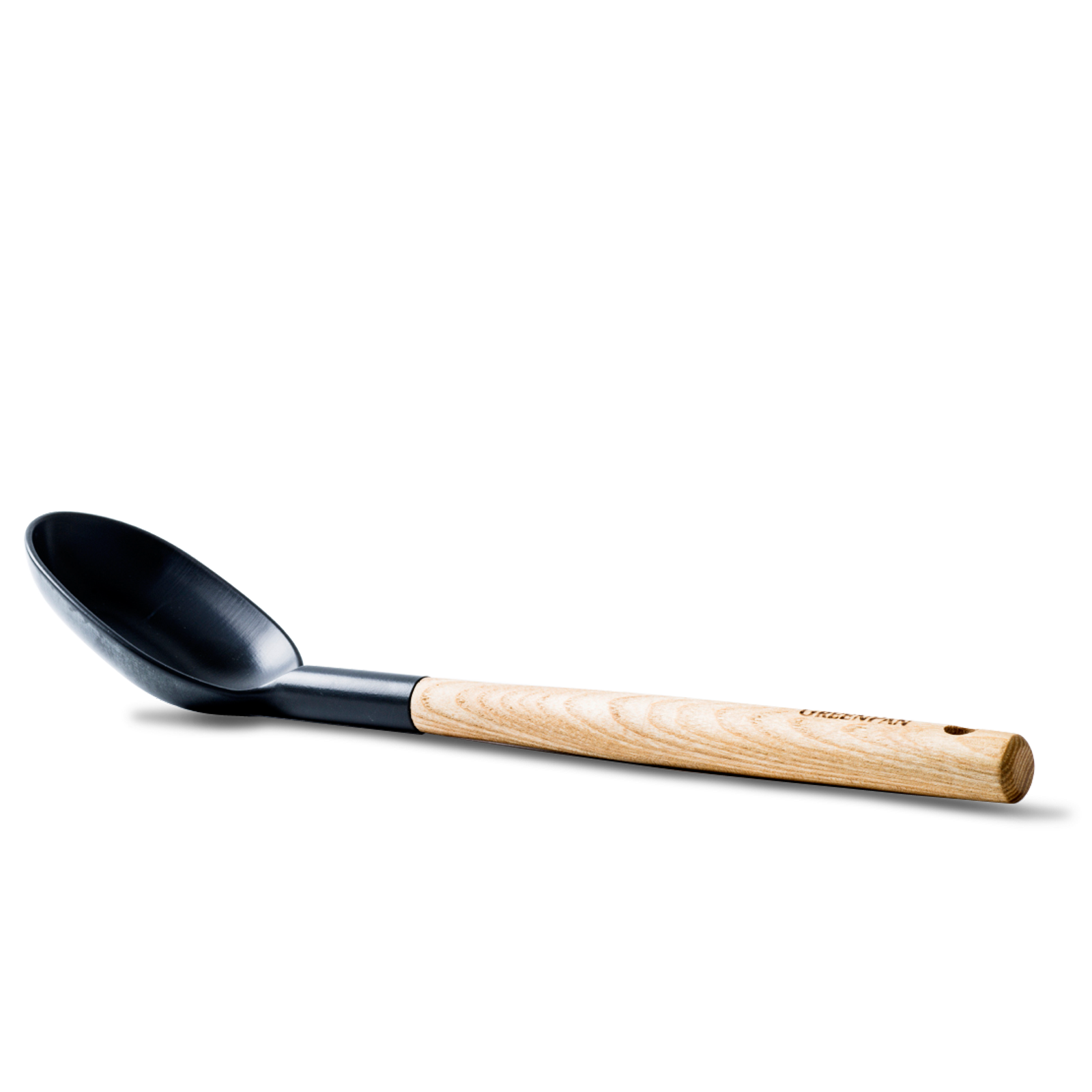 Mayflower scheplepel zwart met essenhouten handgreep