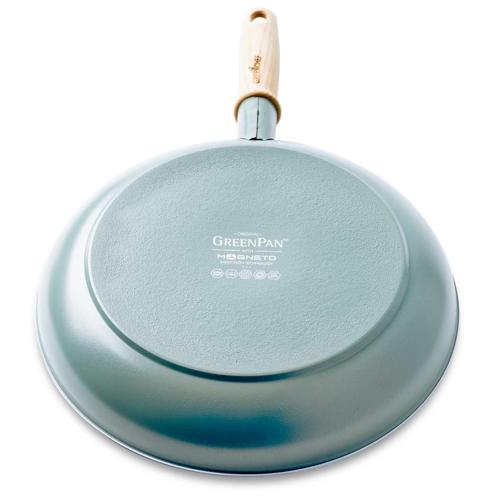 Mayflower Braadpan 20cm Scandinavisch blauw blauw onderaanzicht